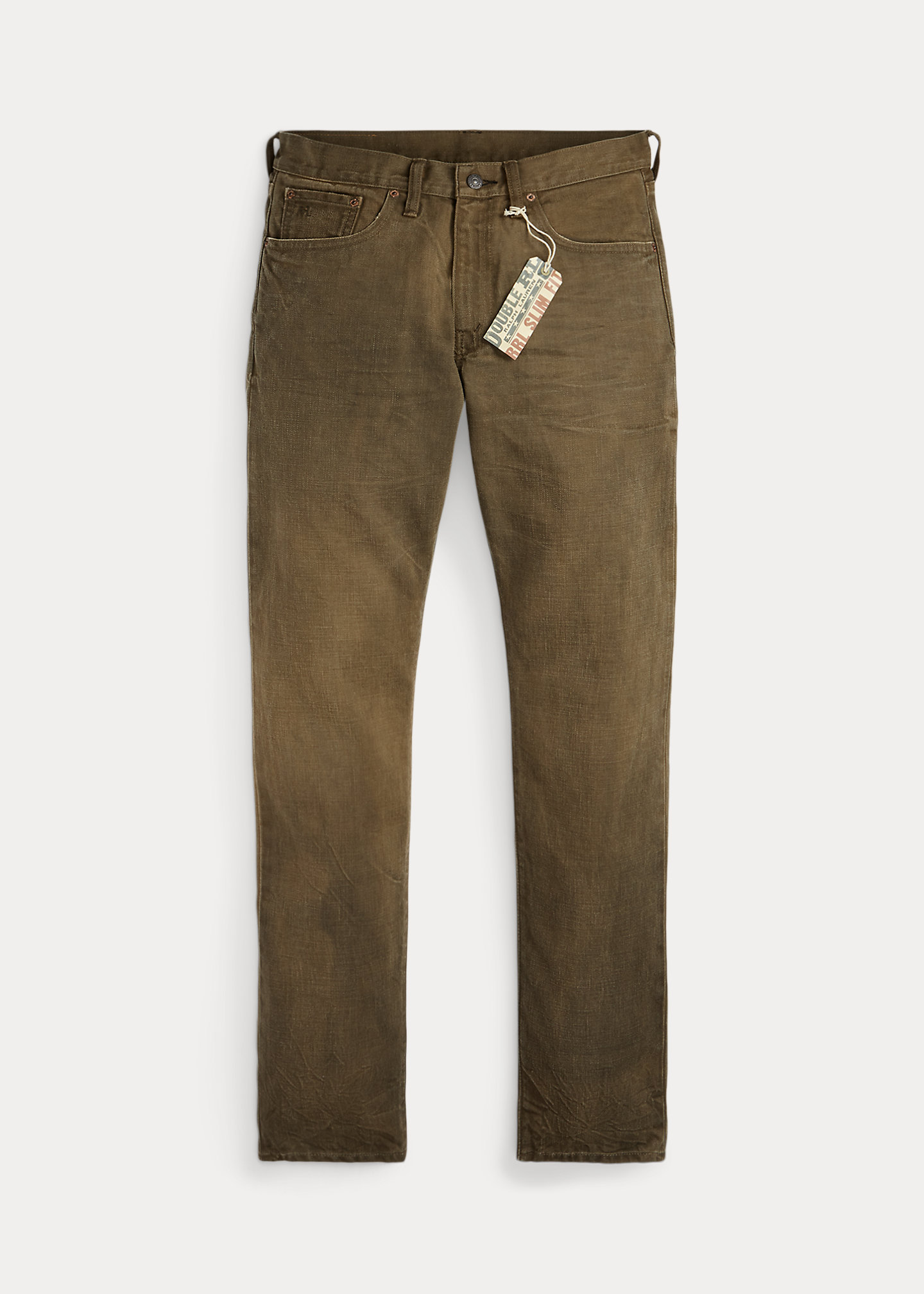 Slim Fit Distressed Brown Jean
