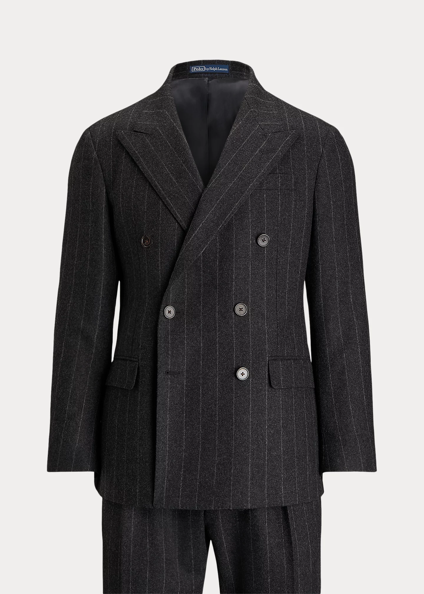 Polo Chalk-Stripe Wool Flannel Suit