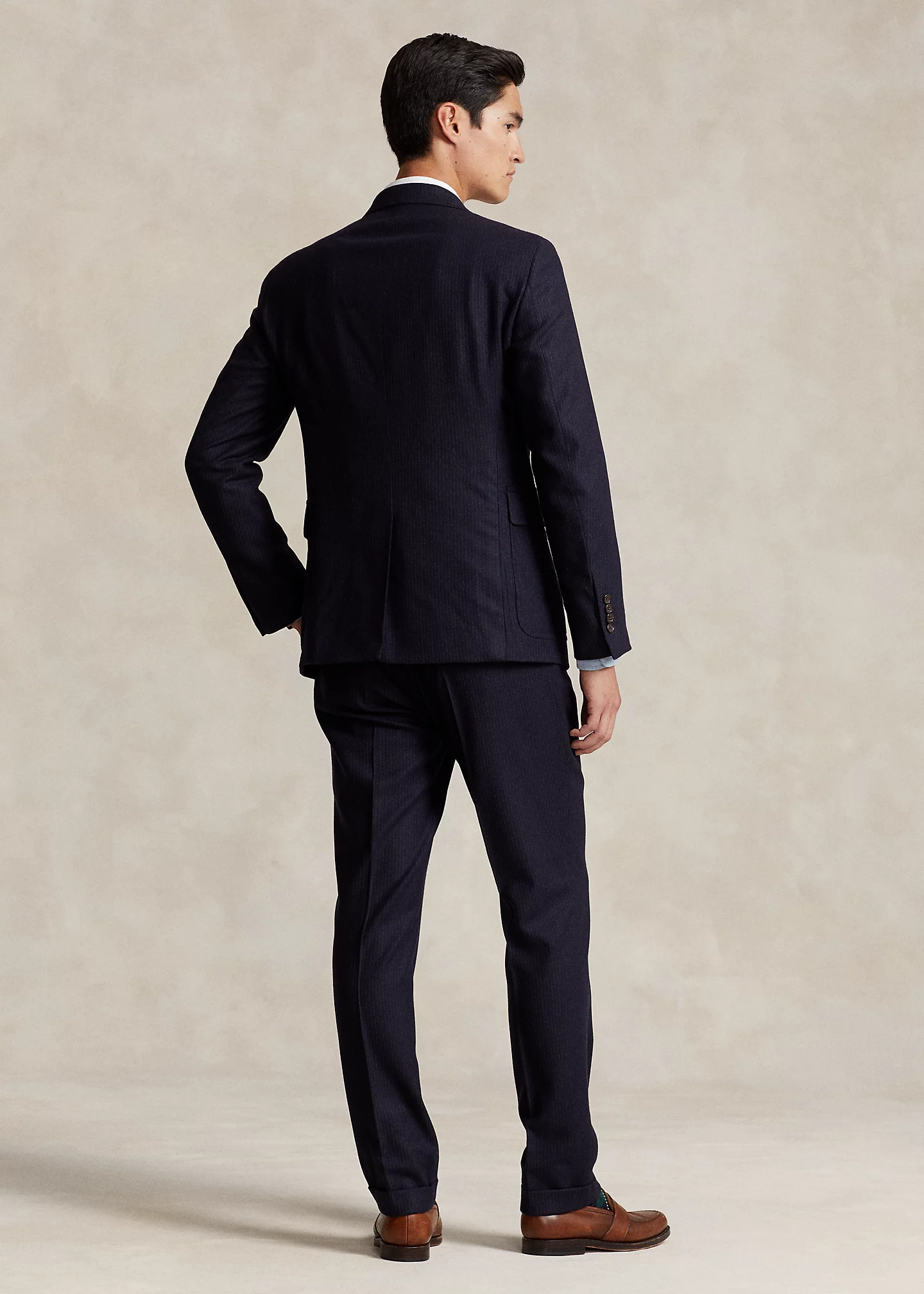 Polo Tailored Pinstripe Wool Twill Suit