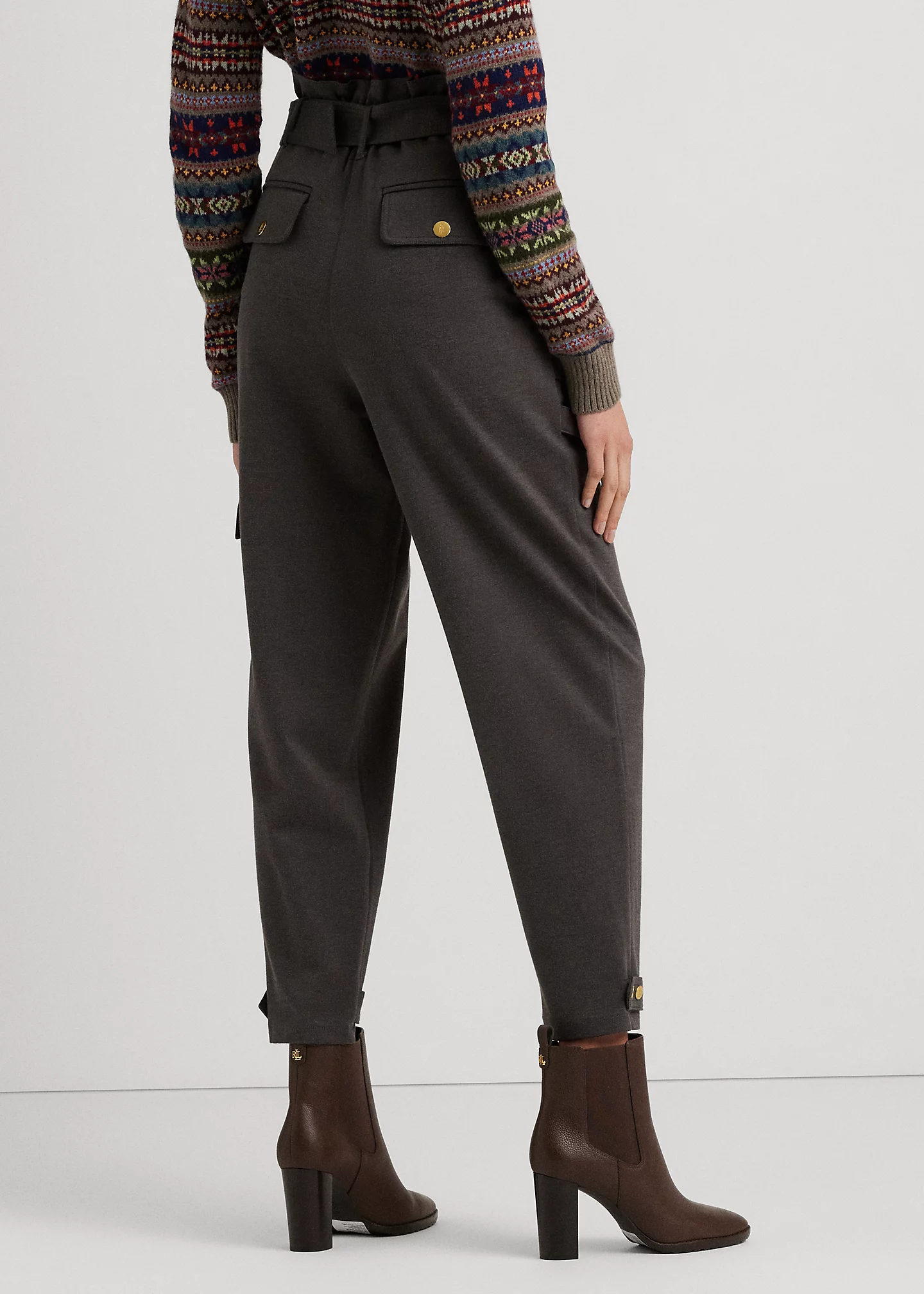 Belted Ponte Cargo Pant
