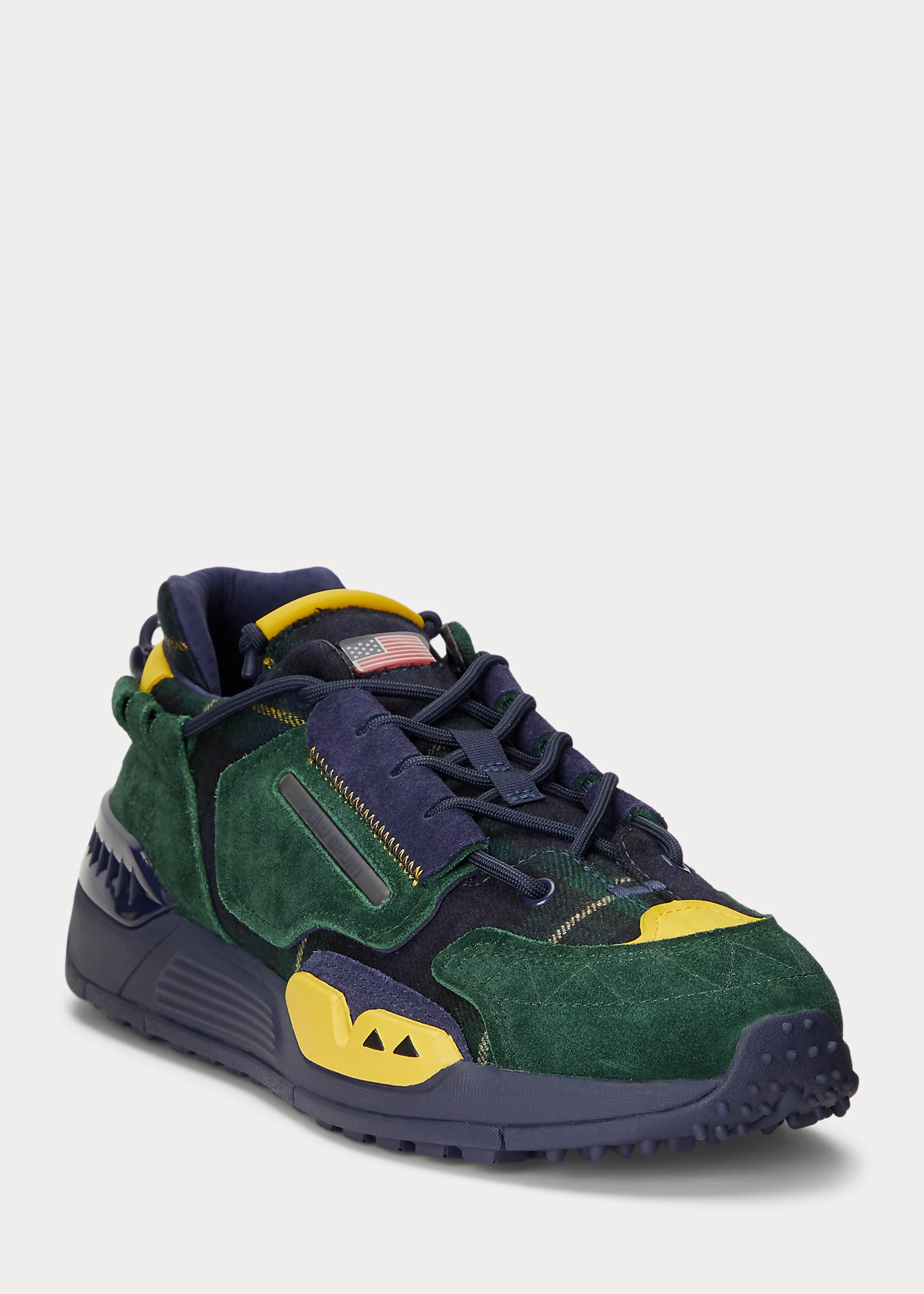 PS200 Suede & Plaid Twill Sneaker