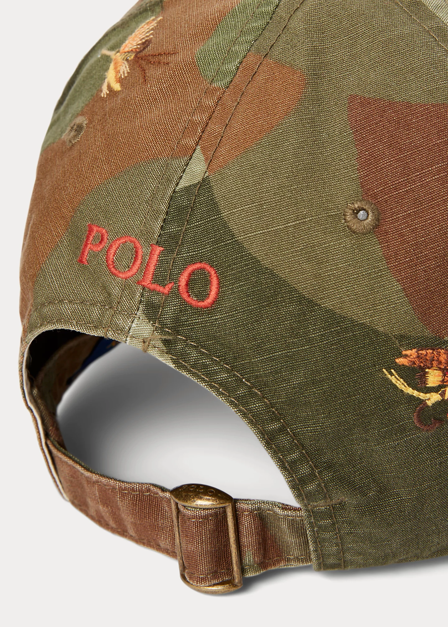 Embroidered Camo Canvas Ball Cap