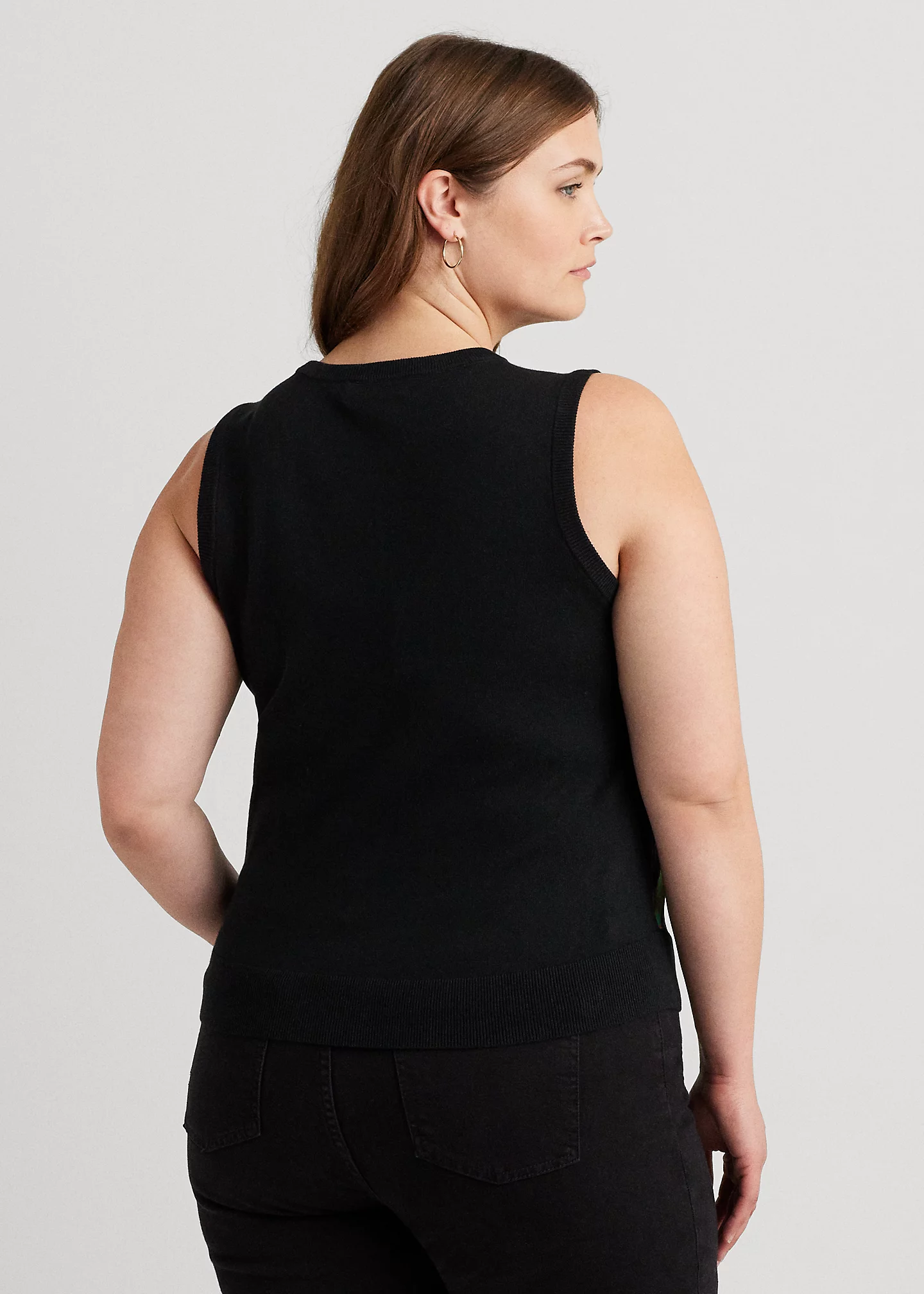 Belting-Print Twill & Jersey Tank Top