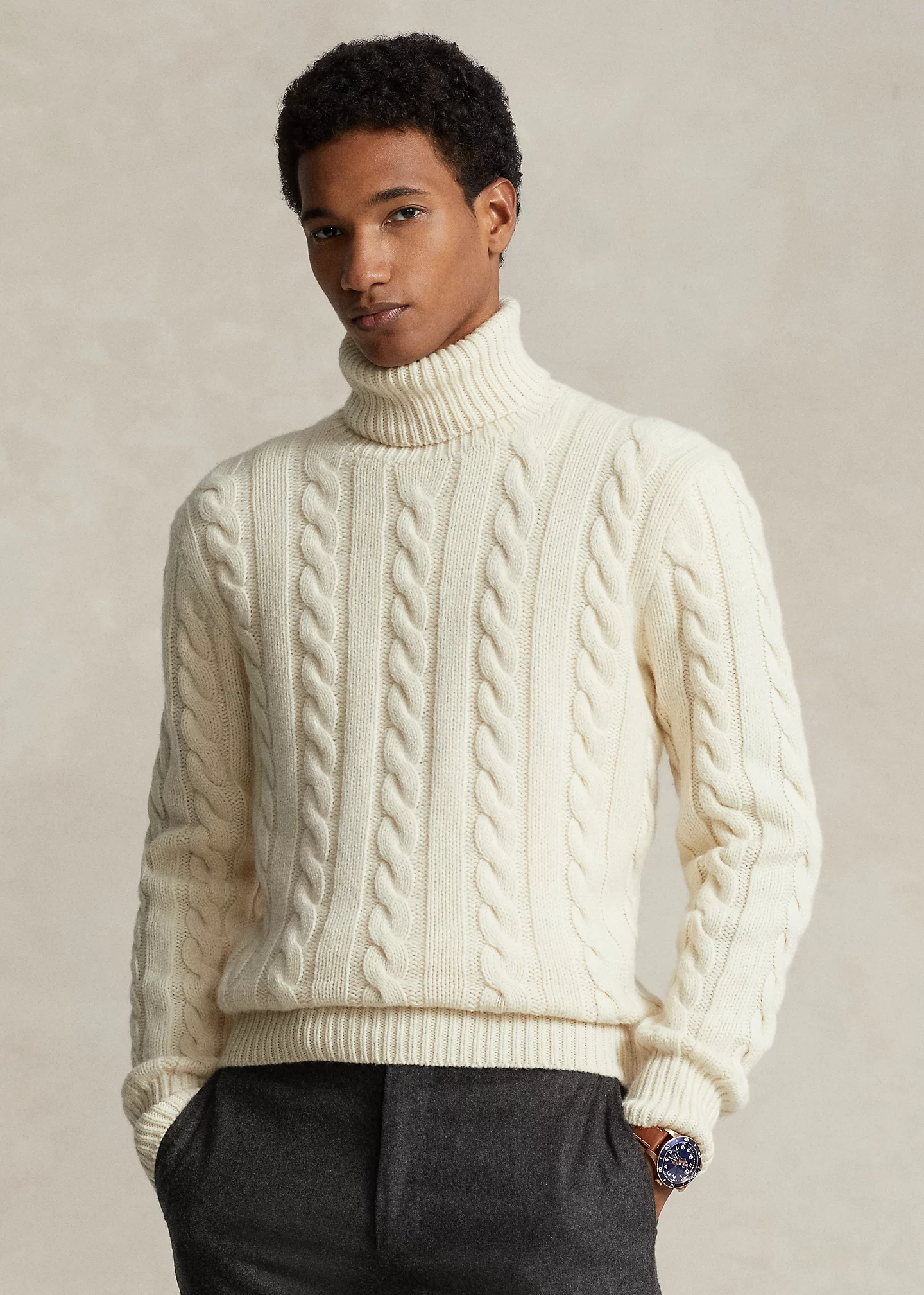 Cable-Knit Wool-Cashmere Sweater