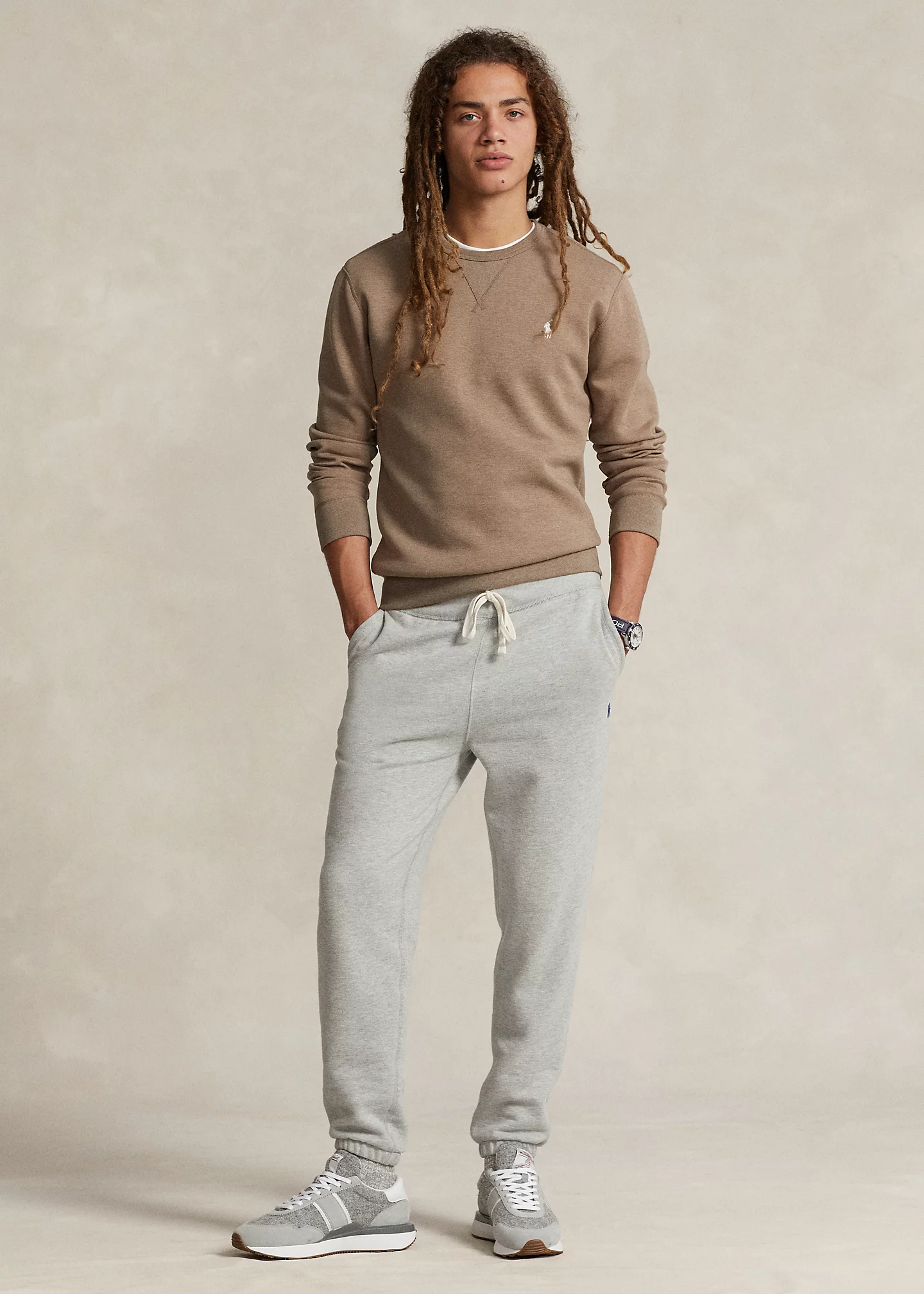 Marled Double-Knit Sweatshirt