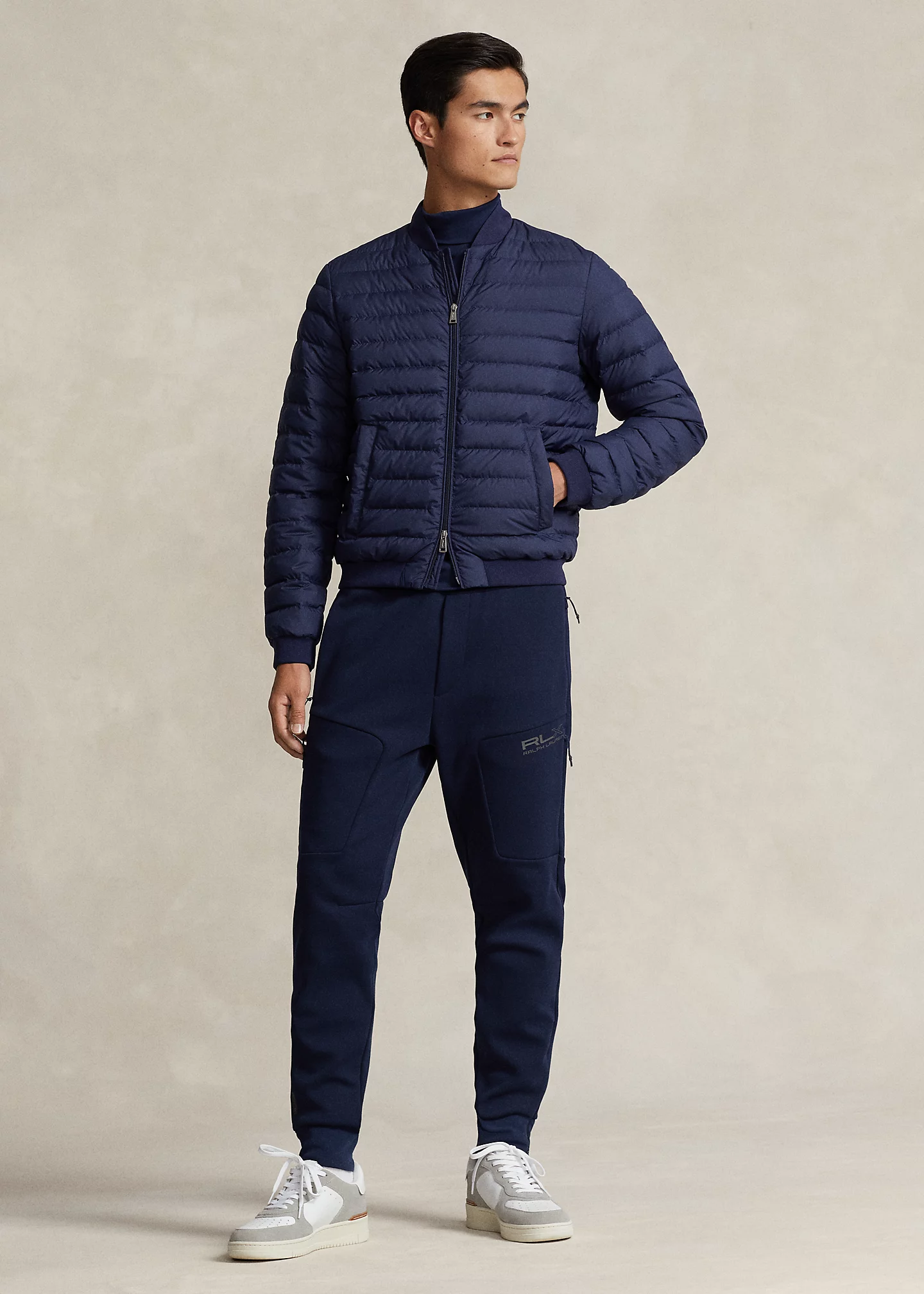 Water-Repellent Down Bomber Jacket