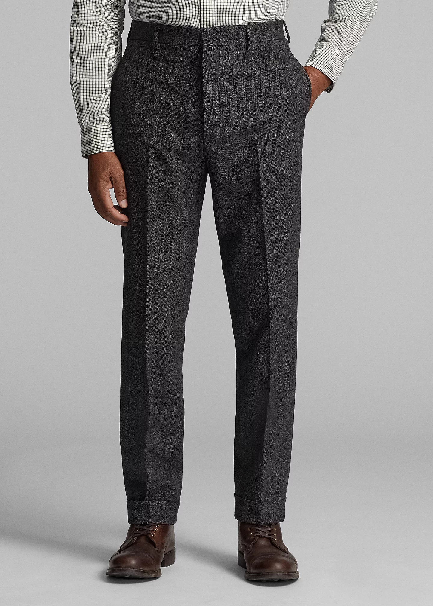 Slim Fit Wool Tweed Suit Trouser