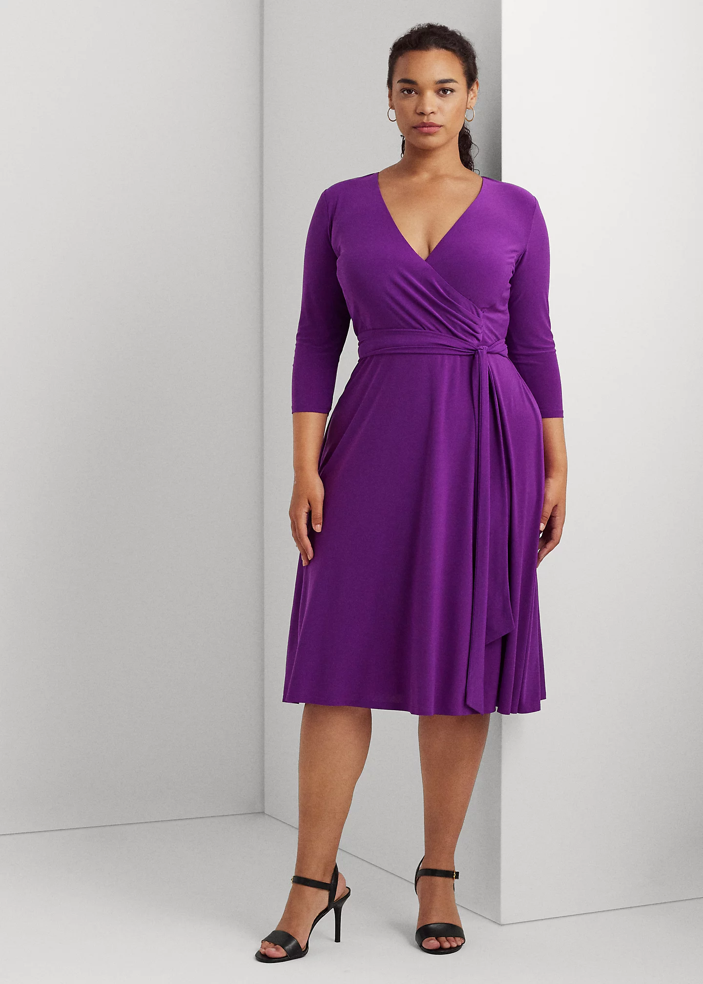Surplice Jersey Dress