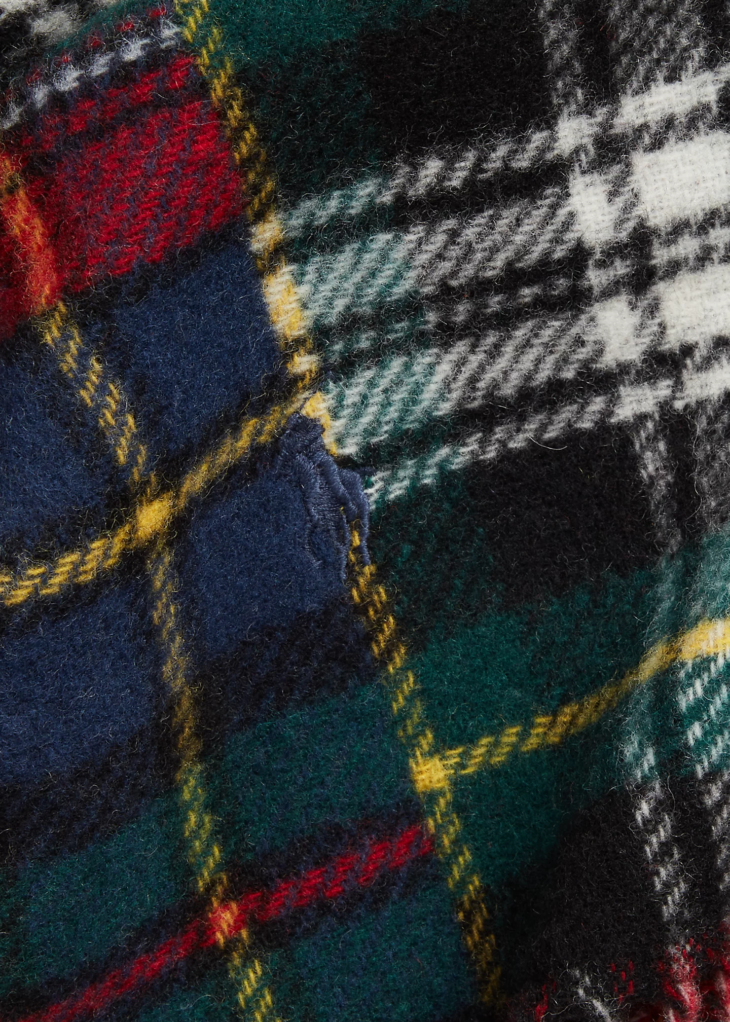 Patchwork Plaid Wool-Blend Scarf