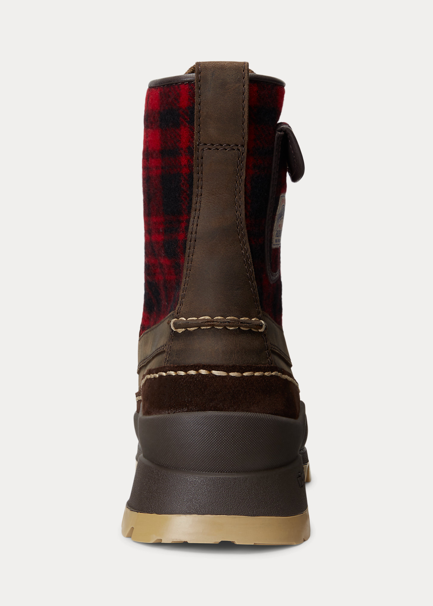 Armin Leather & Plaid Wool-Blend Boot