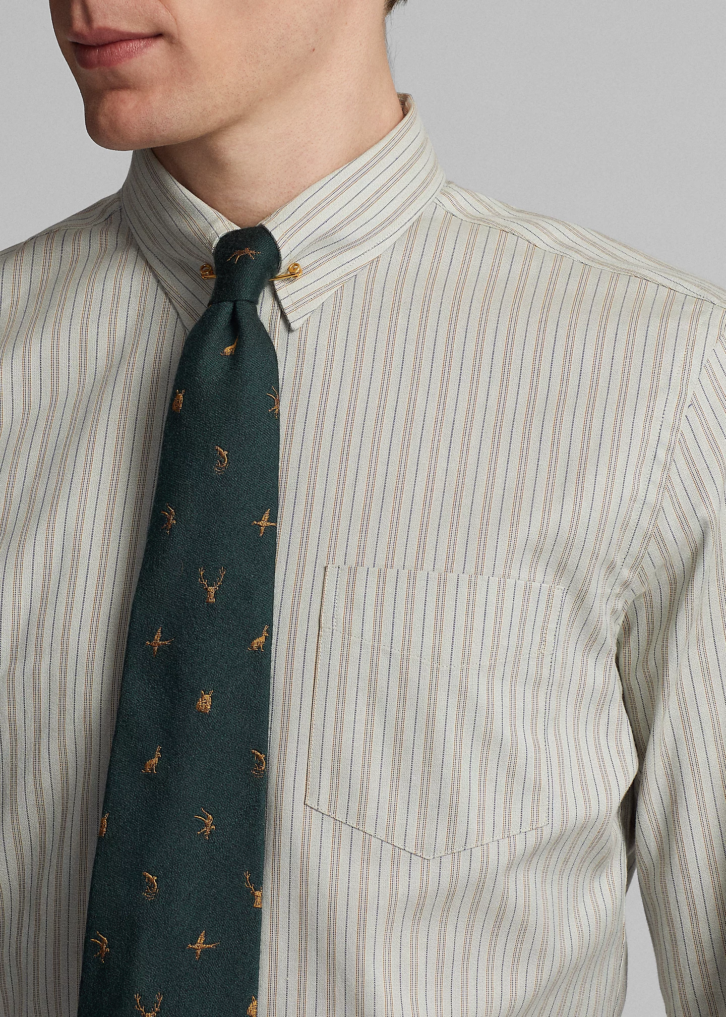 Slim Fit Striped Woven Shirt