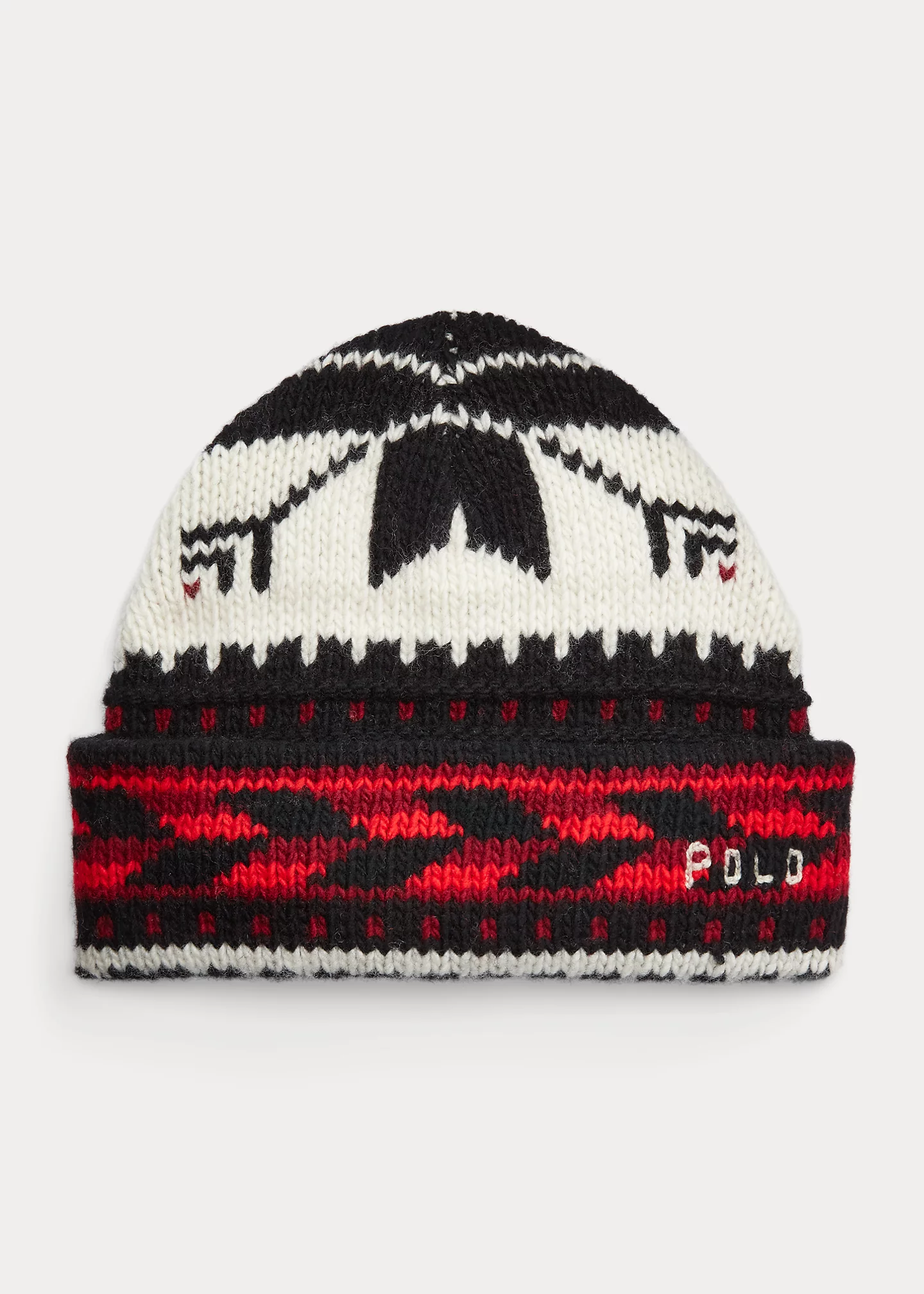 Snowflake-Motif Wool Beanie
