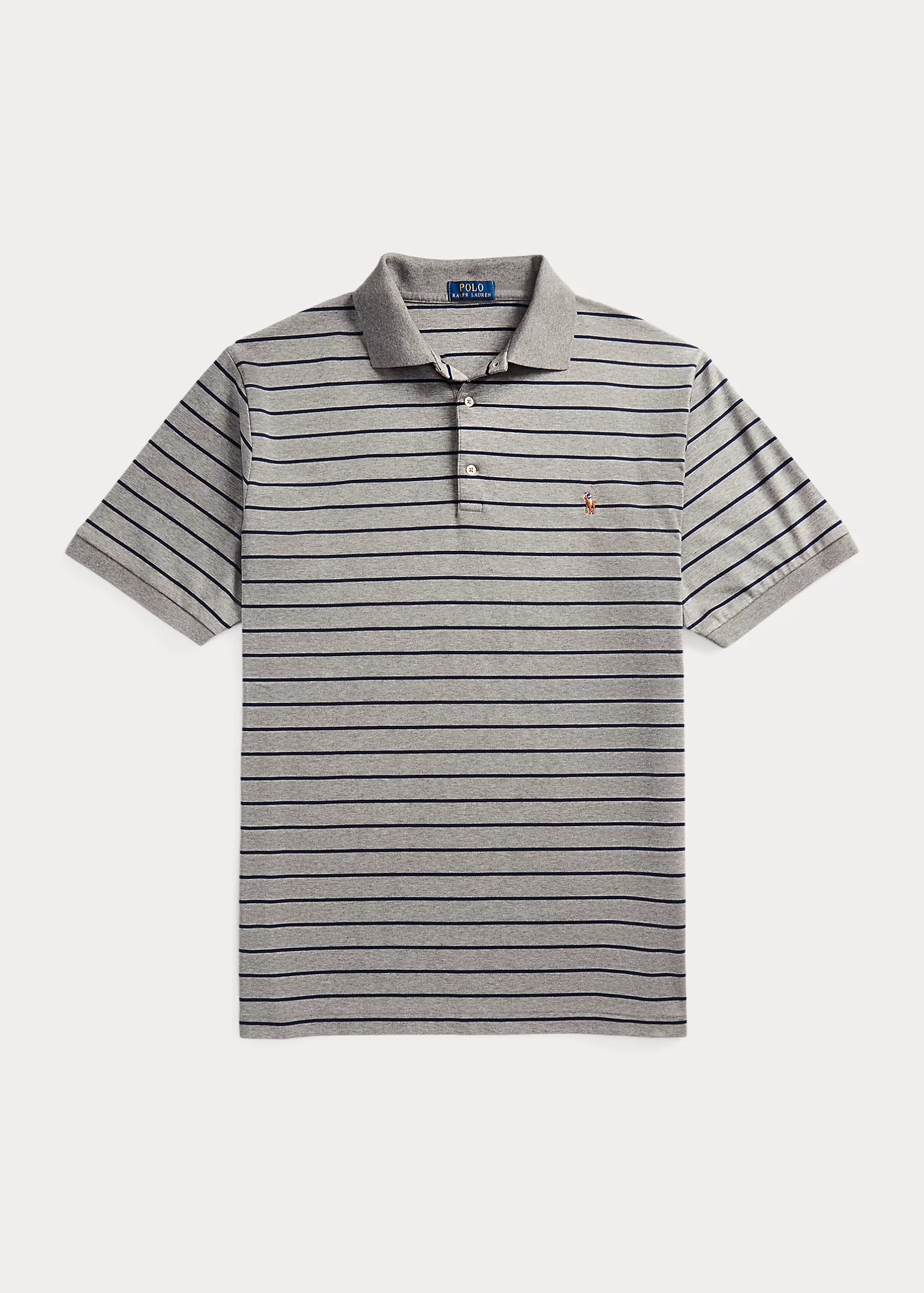 Striped Soft Cotton Polo Shirt