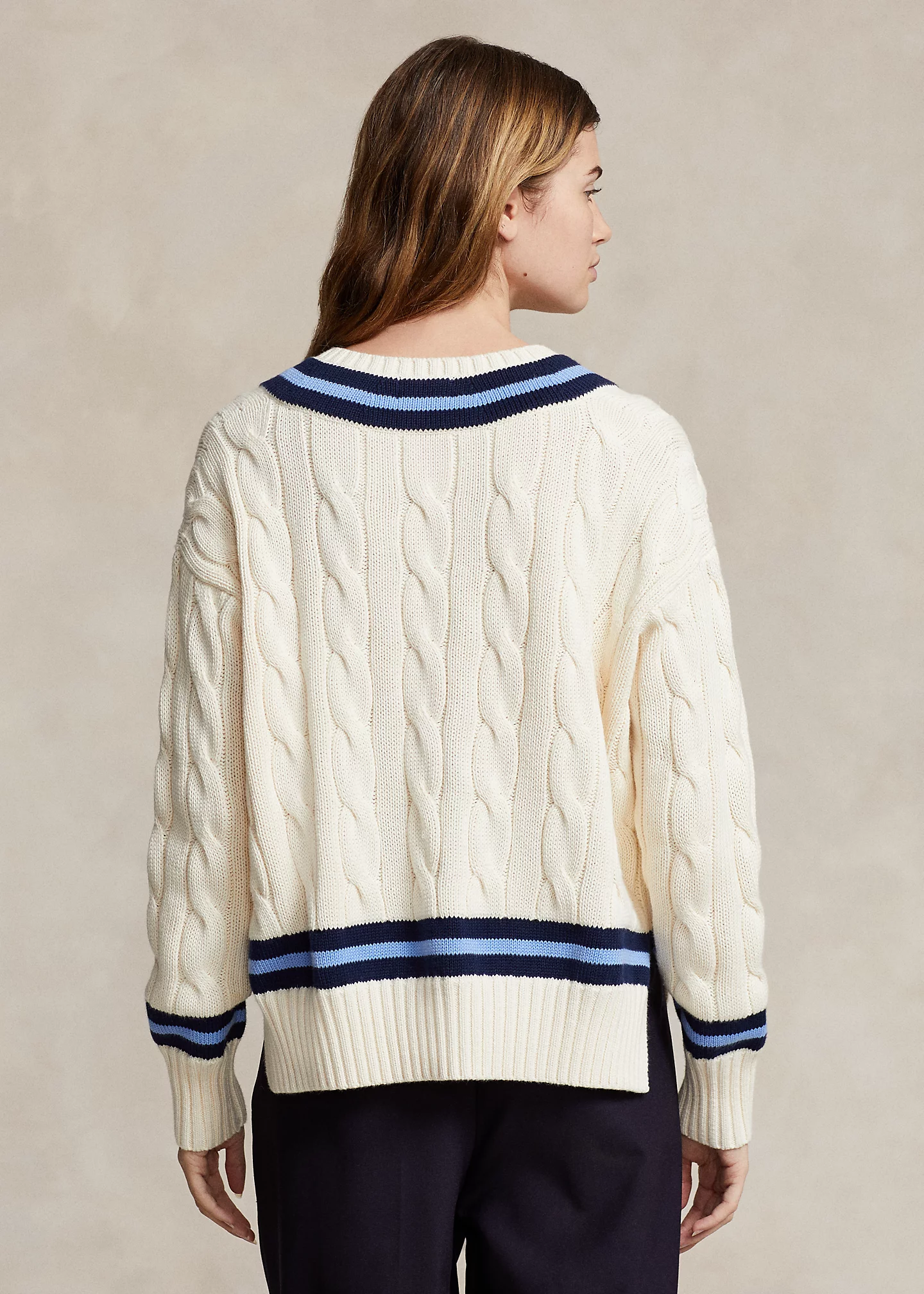 Cable-Knit Cotton Cricket Sweater