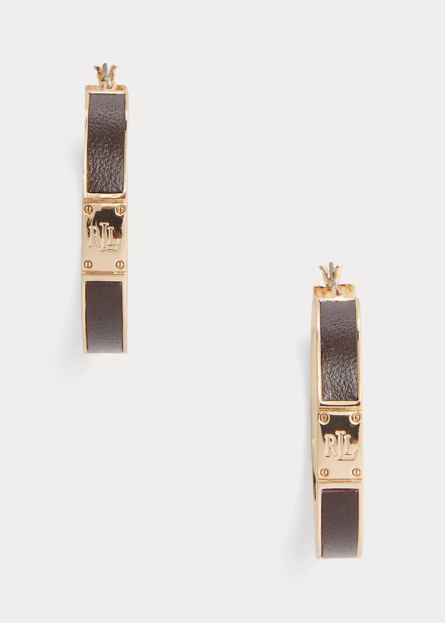 Gold-Tone Lambskin Hoop Earrings