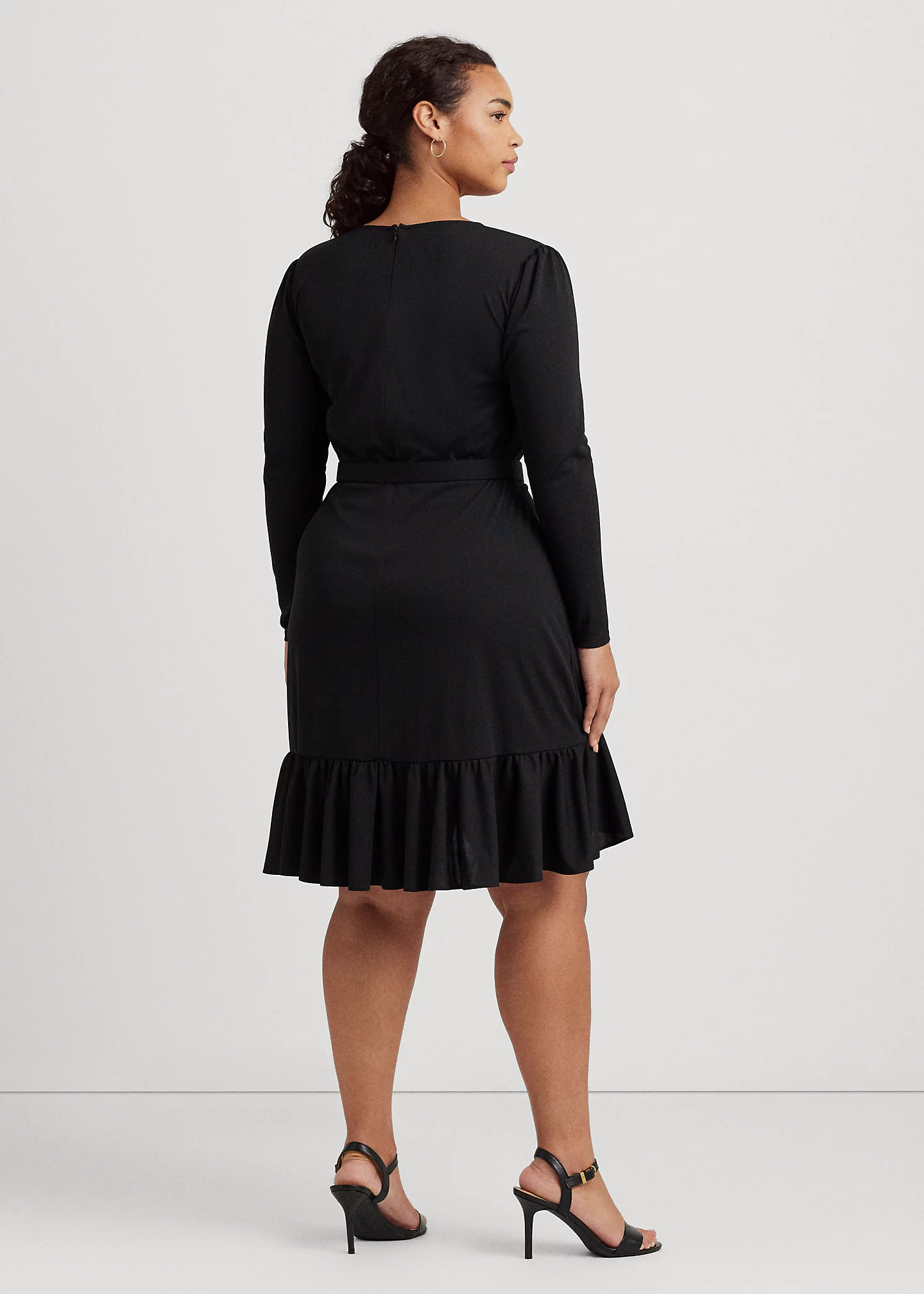 Belted Stretch Jersey Surplice Dress
