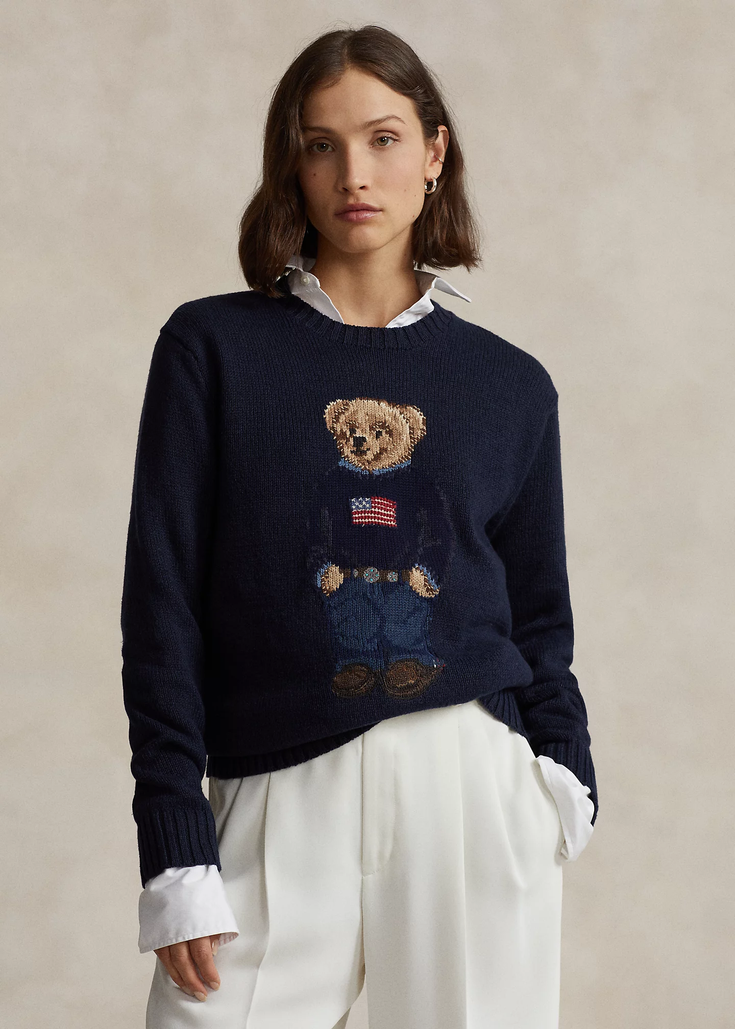 Polo Bear Cotton-Linen Sweater