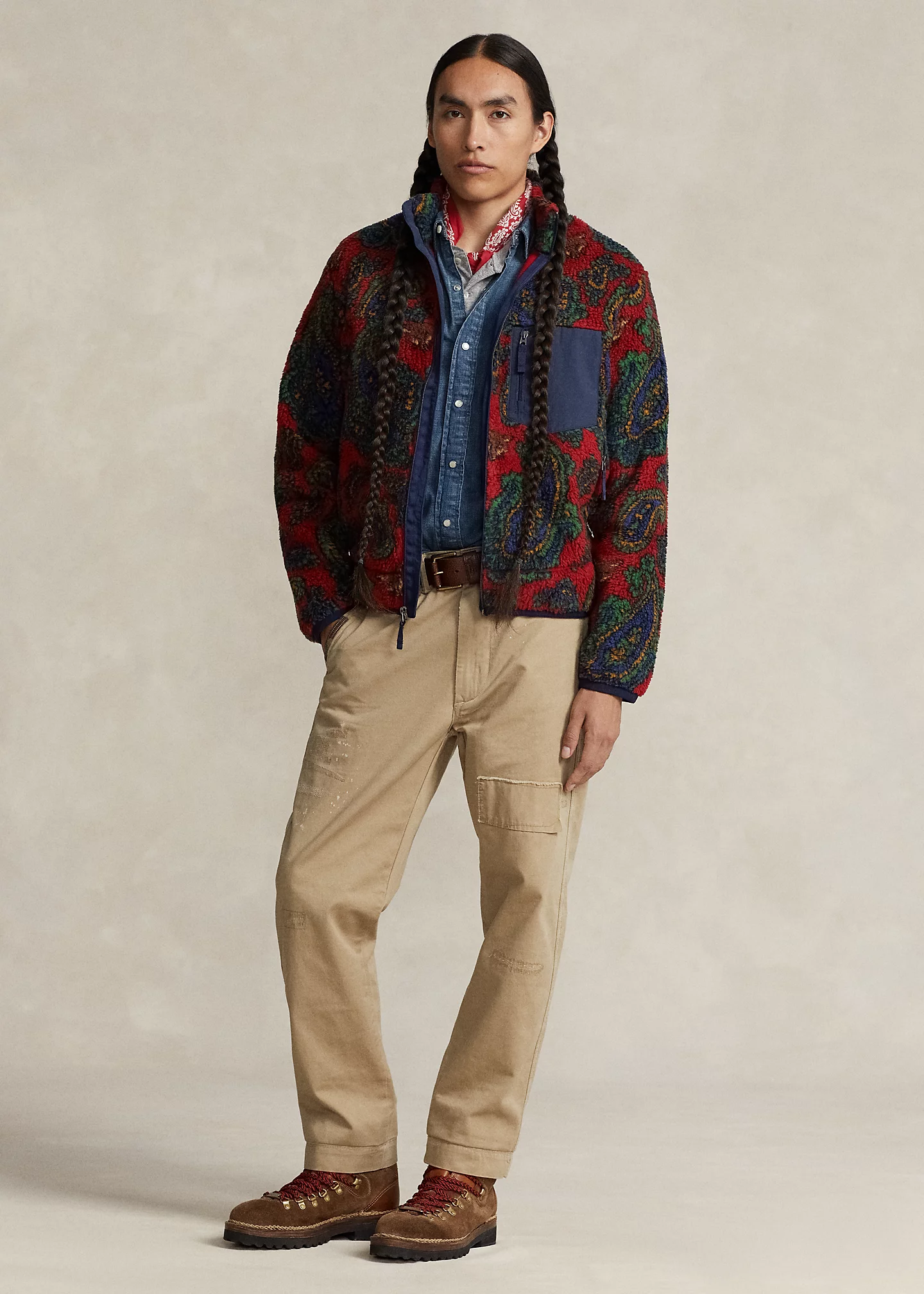 Paisley Fleece Jacquard Jacket