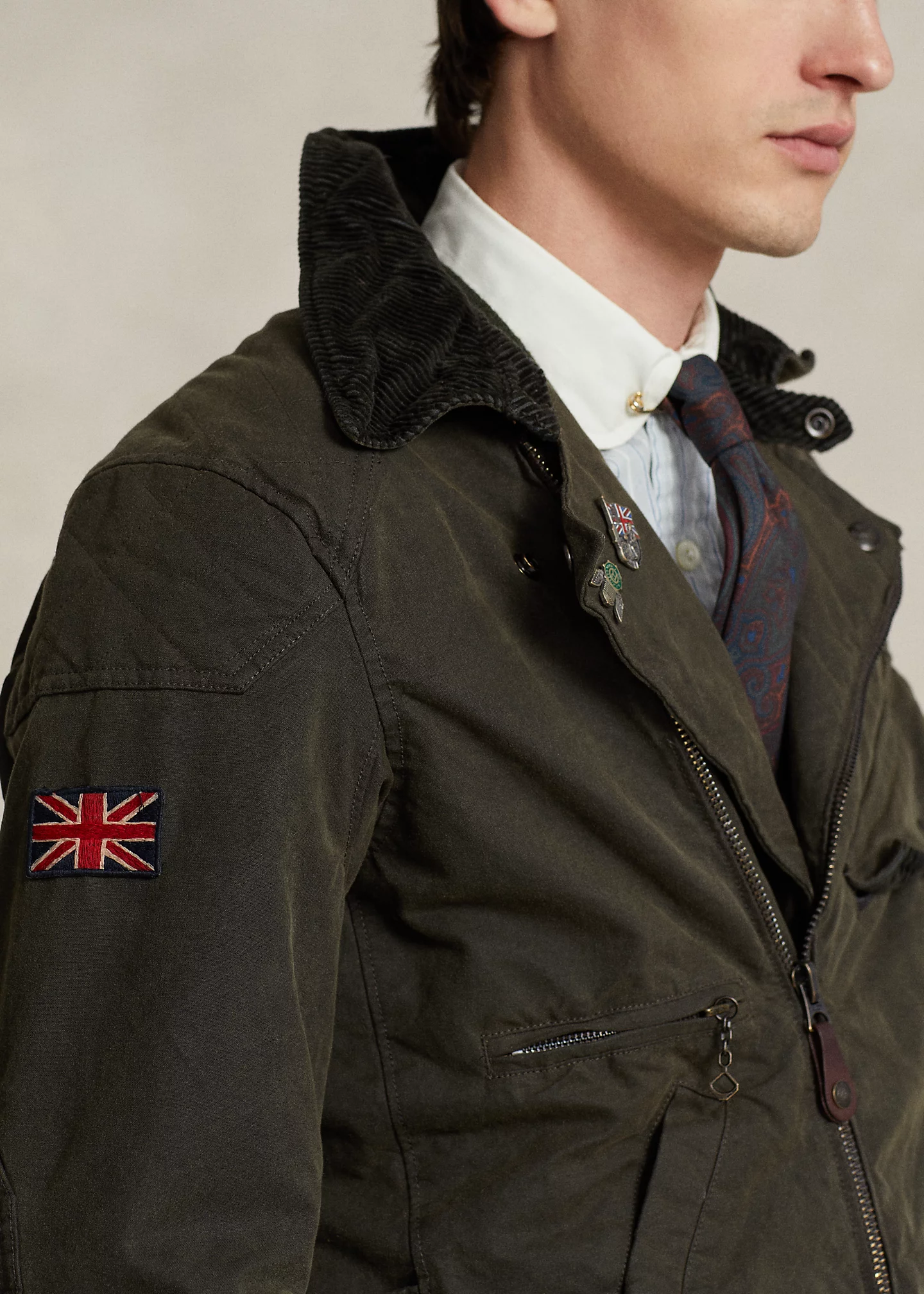 Oilcloth Asymmetrical Motorcycle Jacket