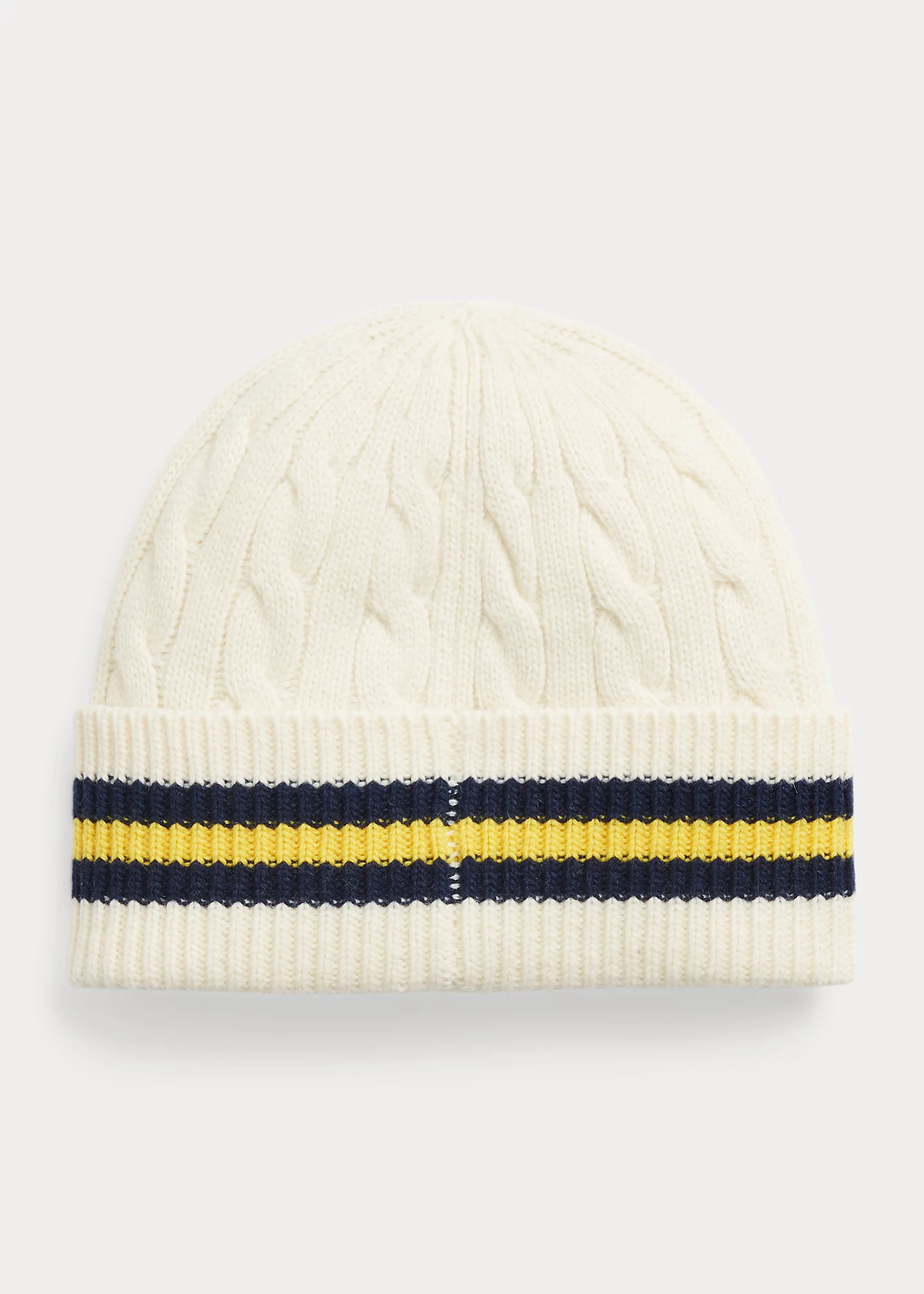 Striped-Cuff Wool-Blend Beanie