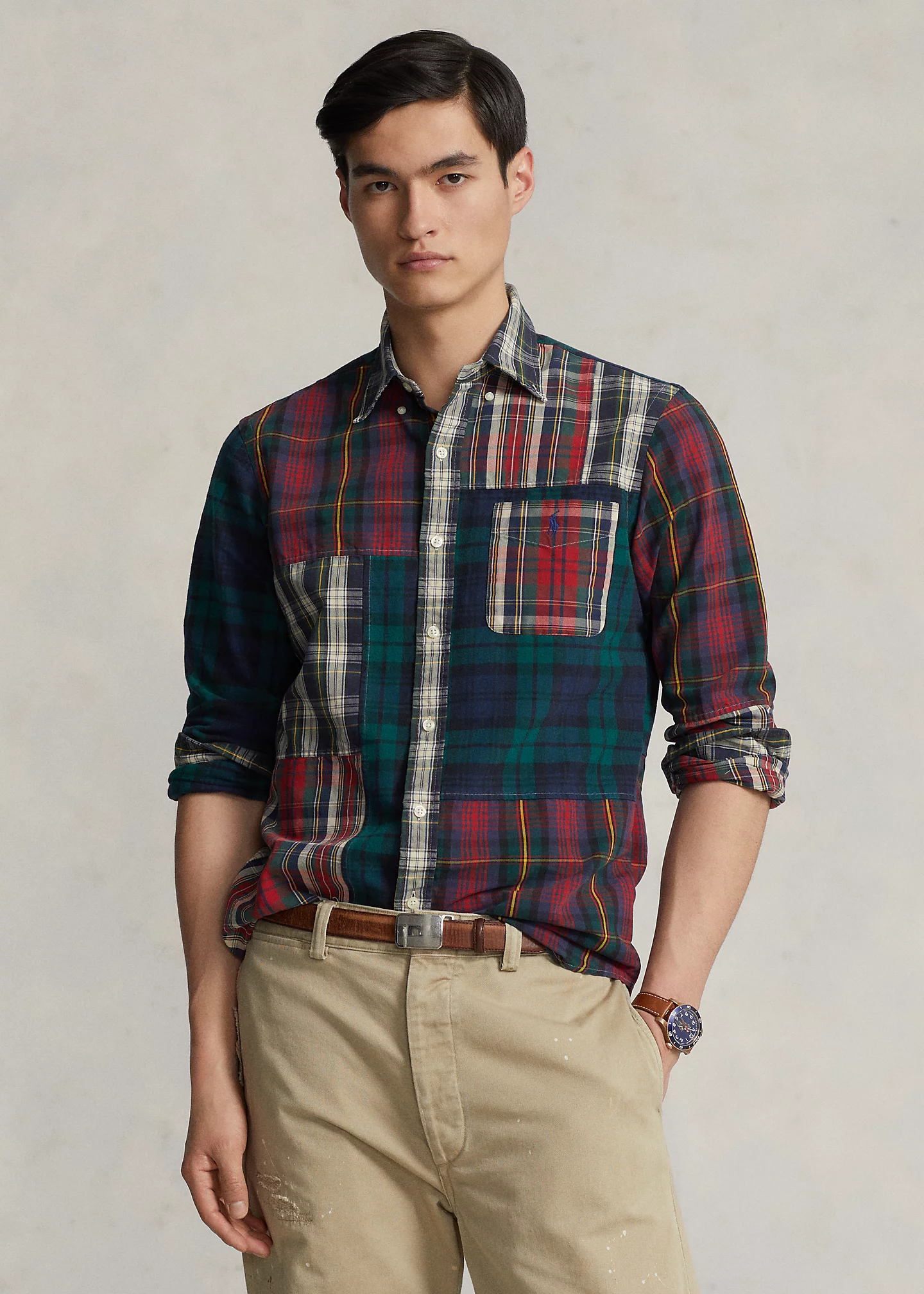 Classic Fit Plaid Oxford Fun Shirt