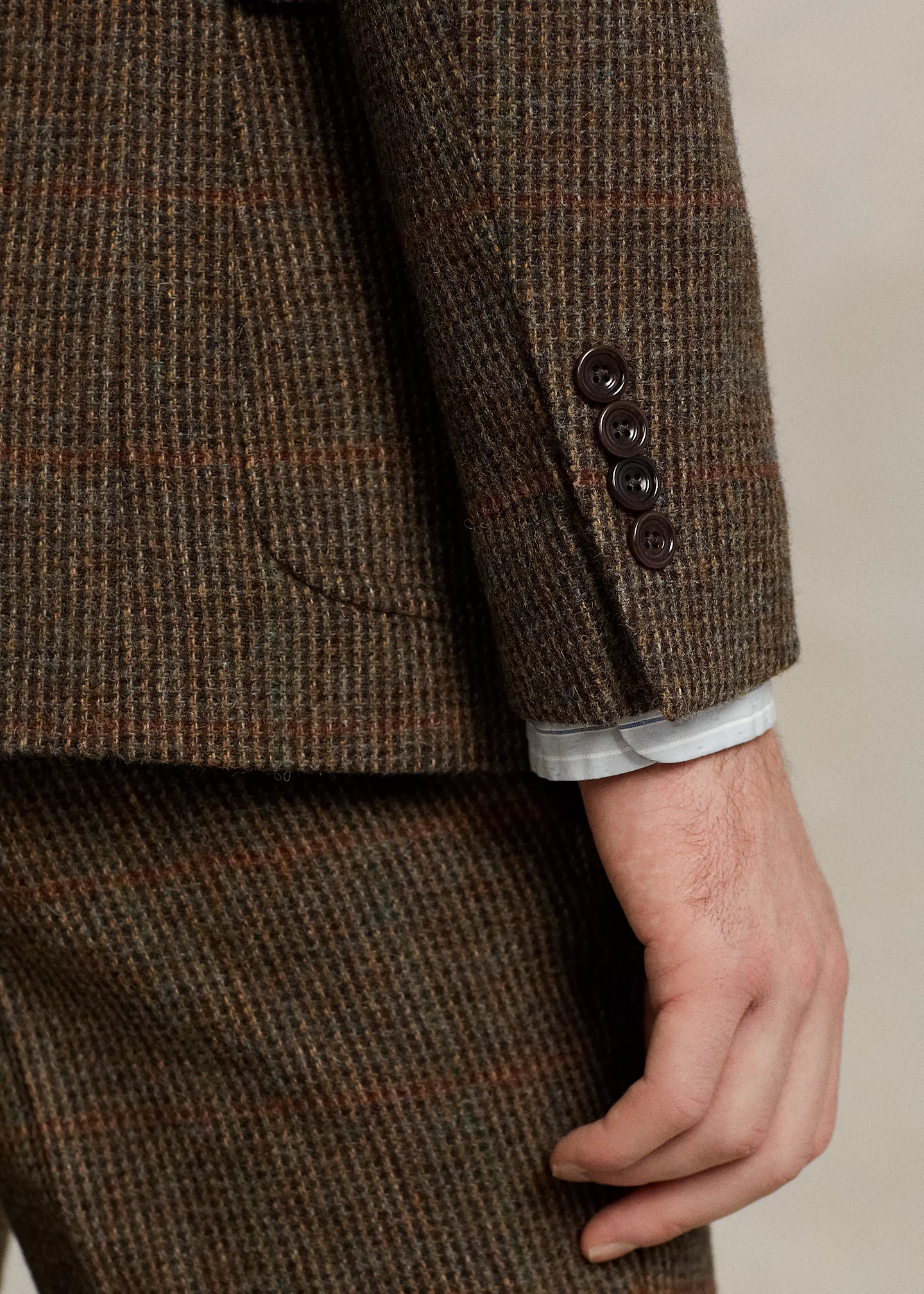 Polo Plaid Shetland Wool Tweed Jacket