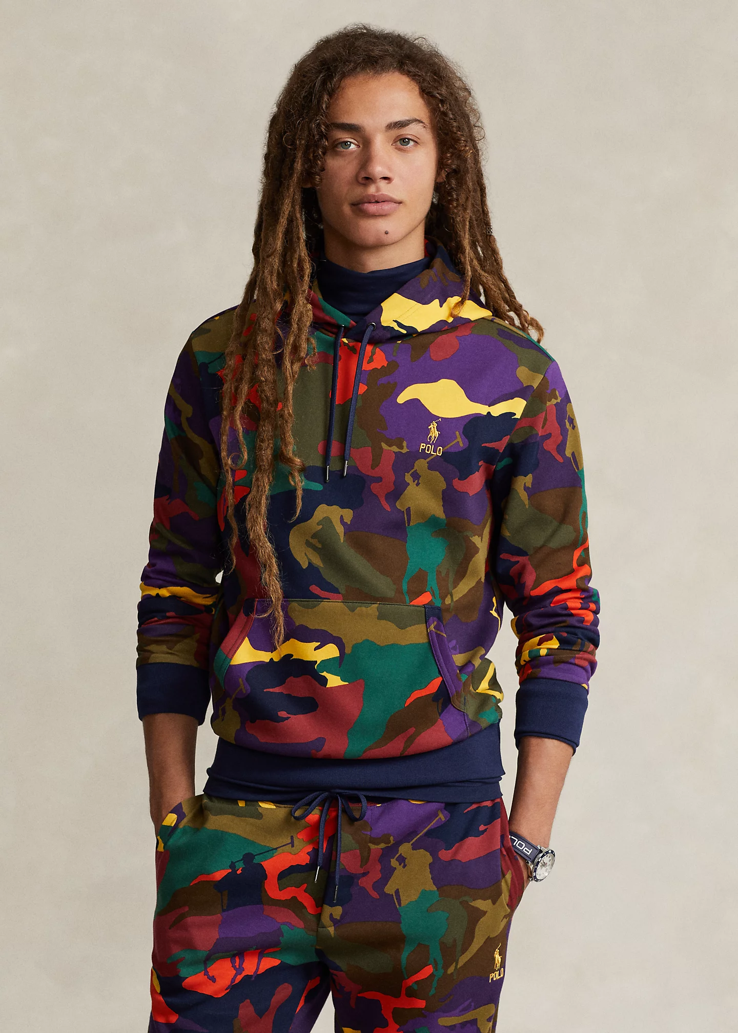Polo Pony Camo Double-Knit Hoodie