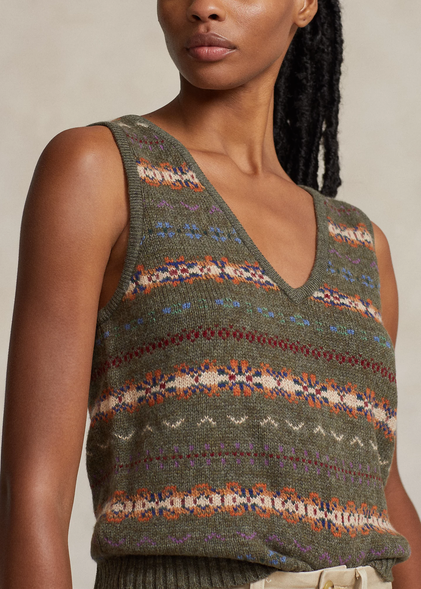 Fair Isle Sweater Tank Top