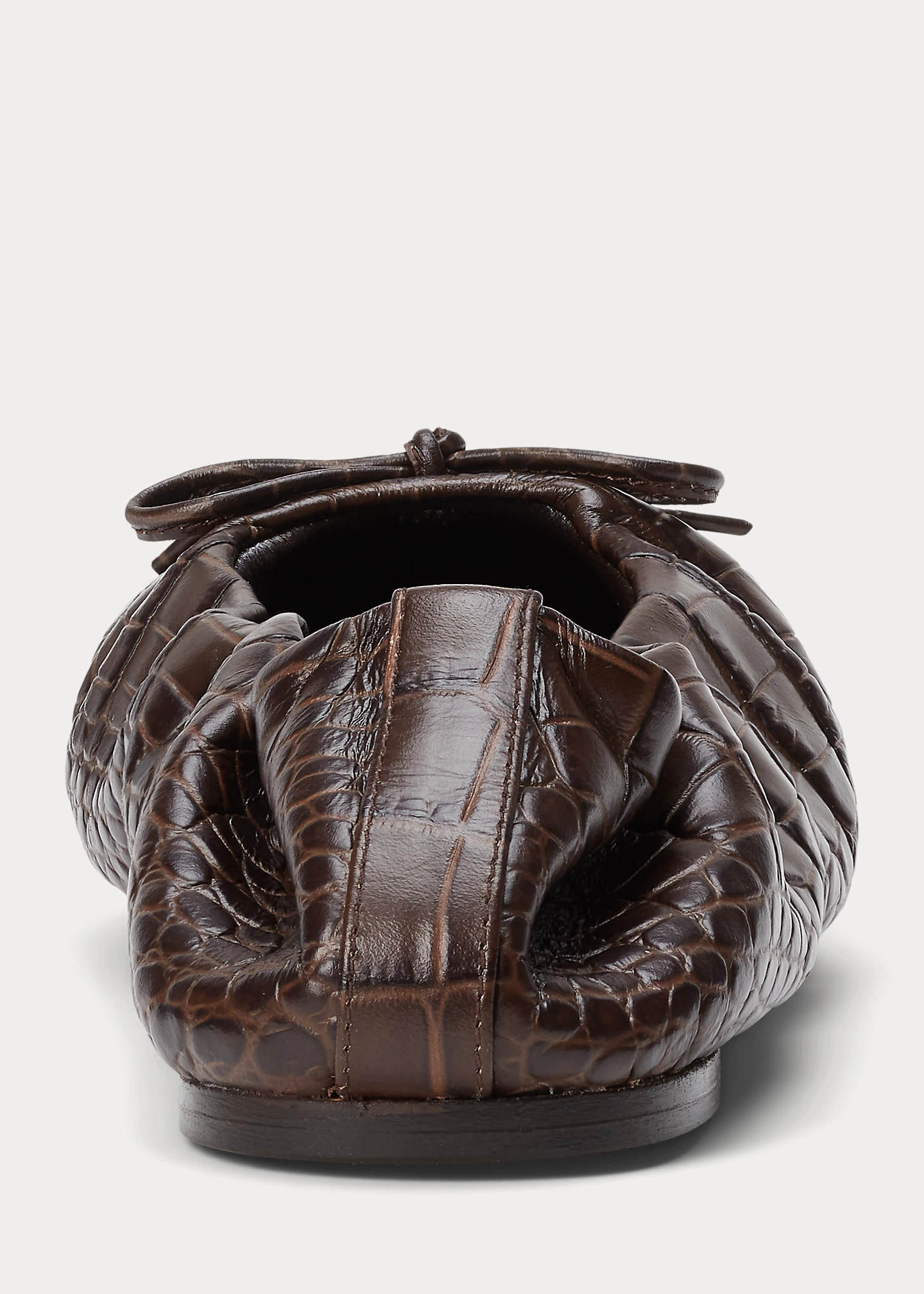 Crocodile-Embossed Calfskin Ballet Flat