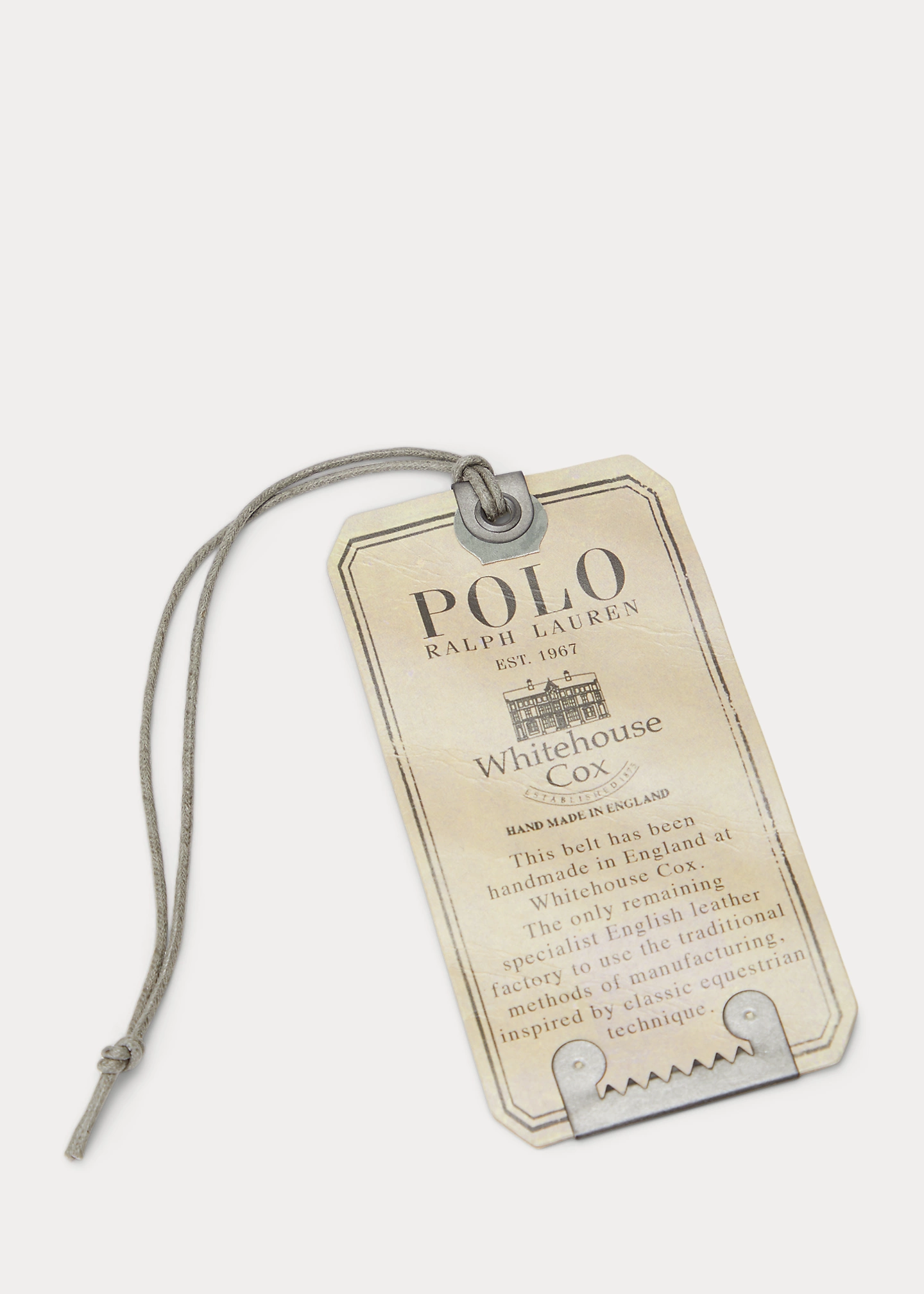 Brass-Buckle Bridle Leather Belt