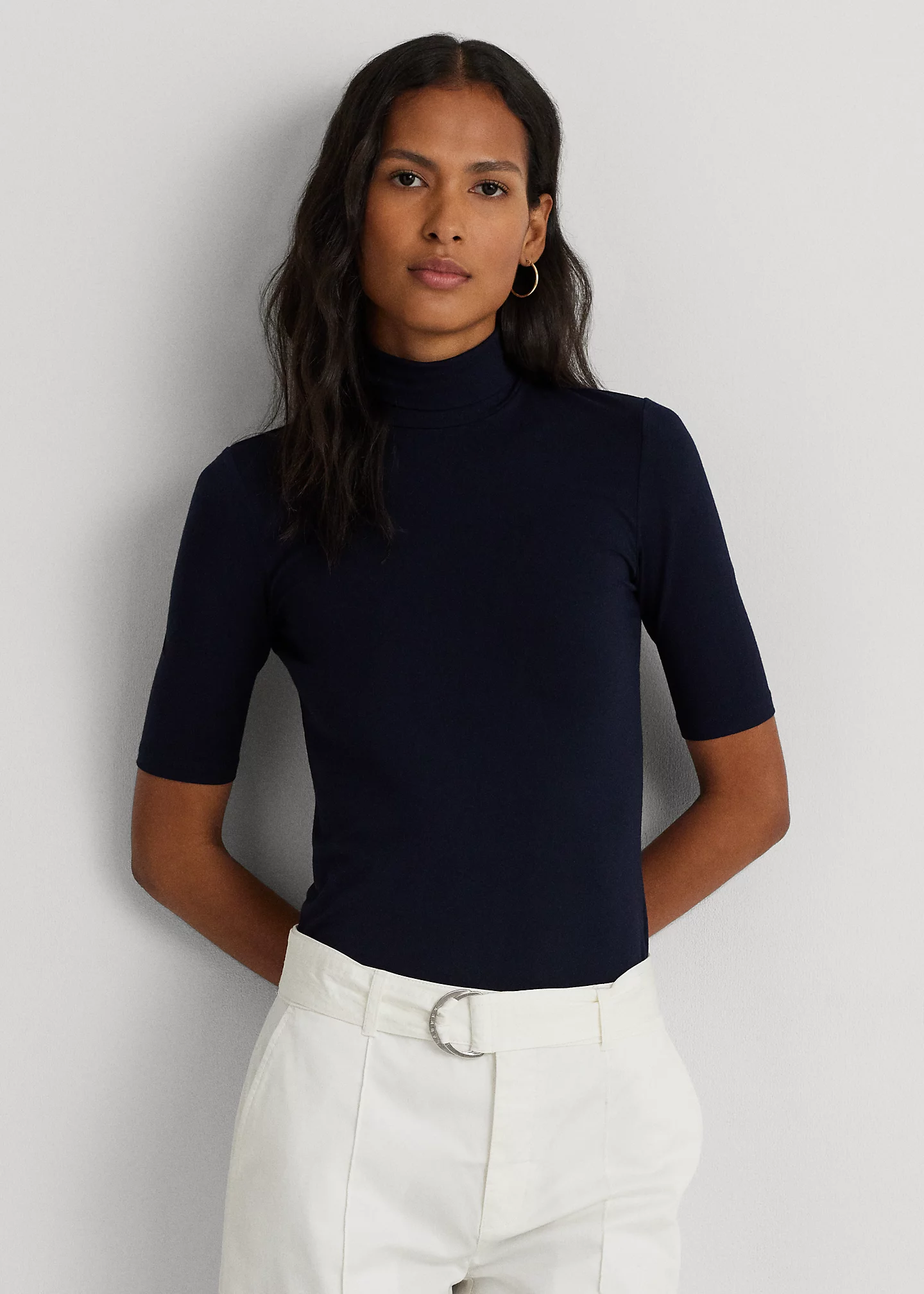 Jersey Turtleneck Top