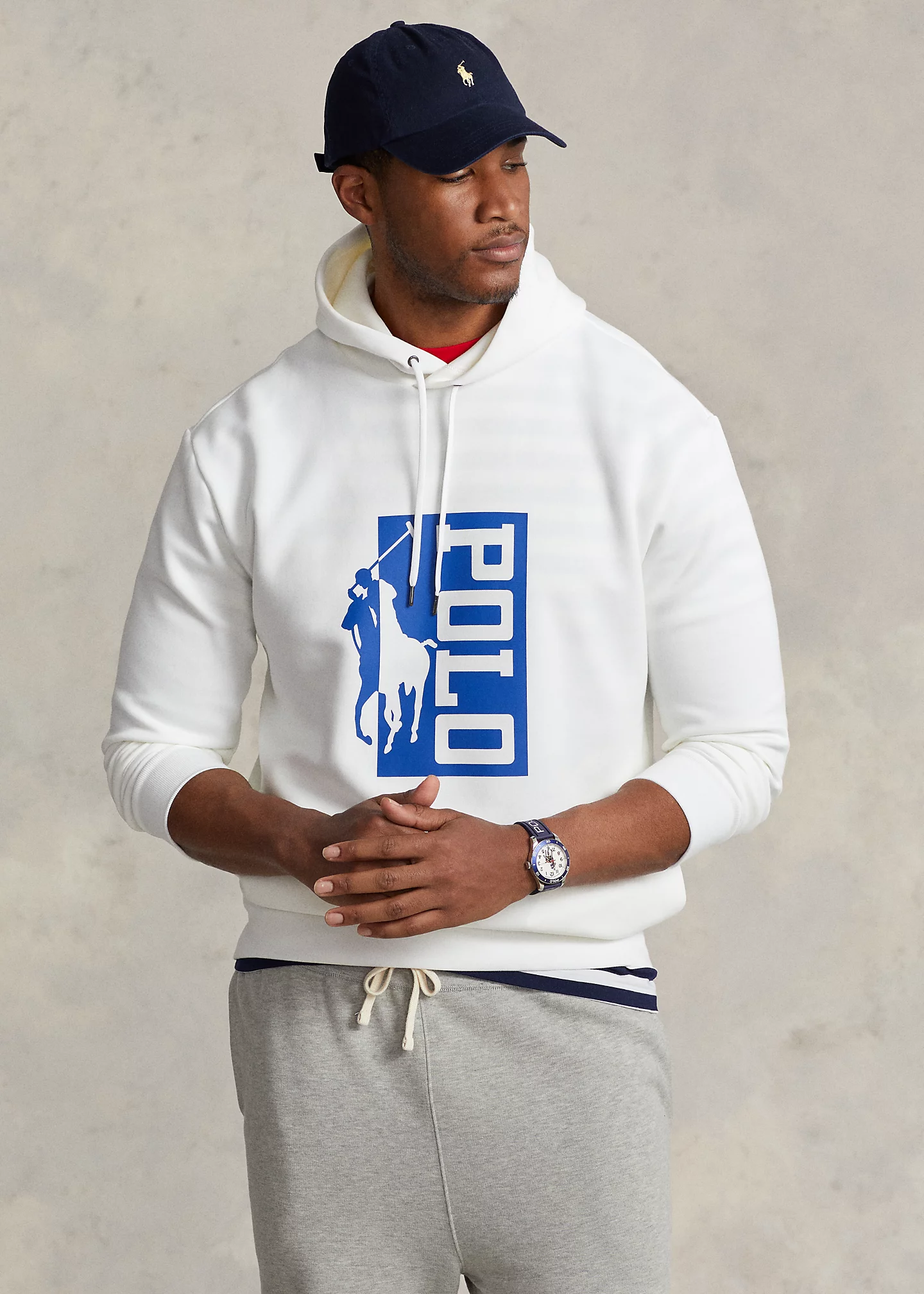 Big Pony Logo Double-Knit Hoodie