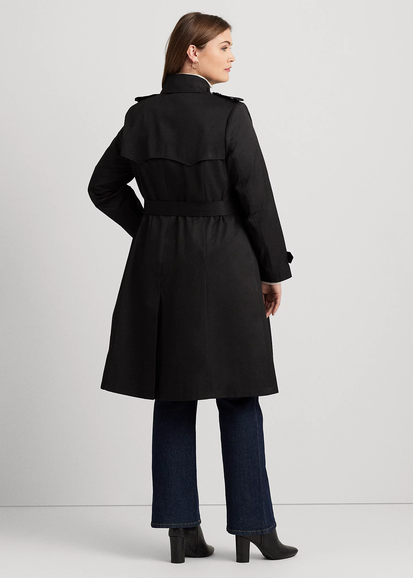 Double-Breasted Cotton-Blend Trench Coat