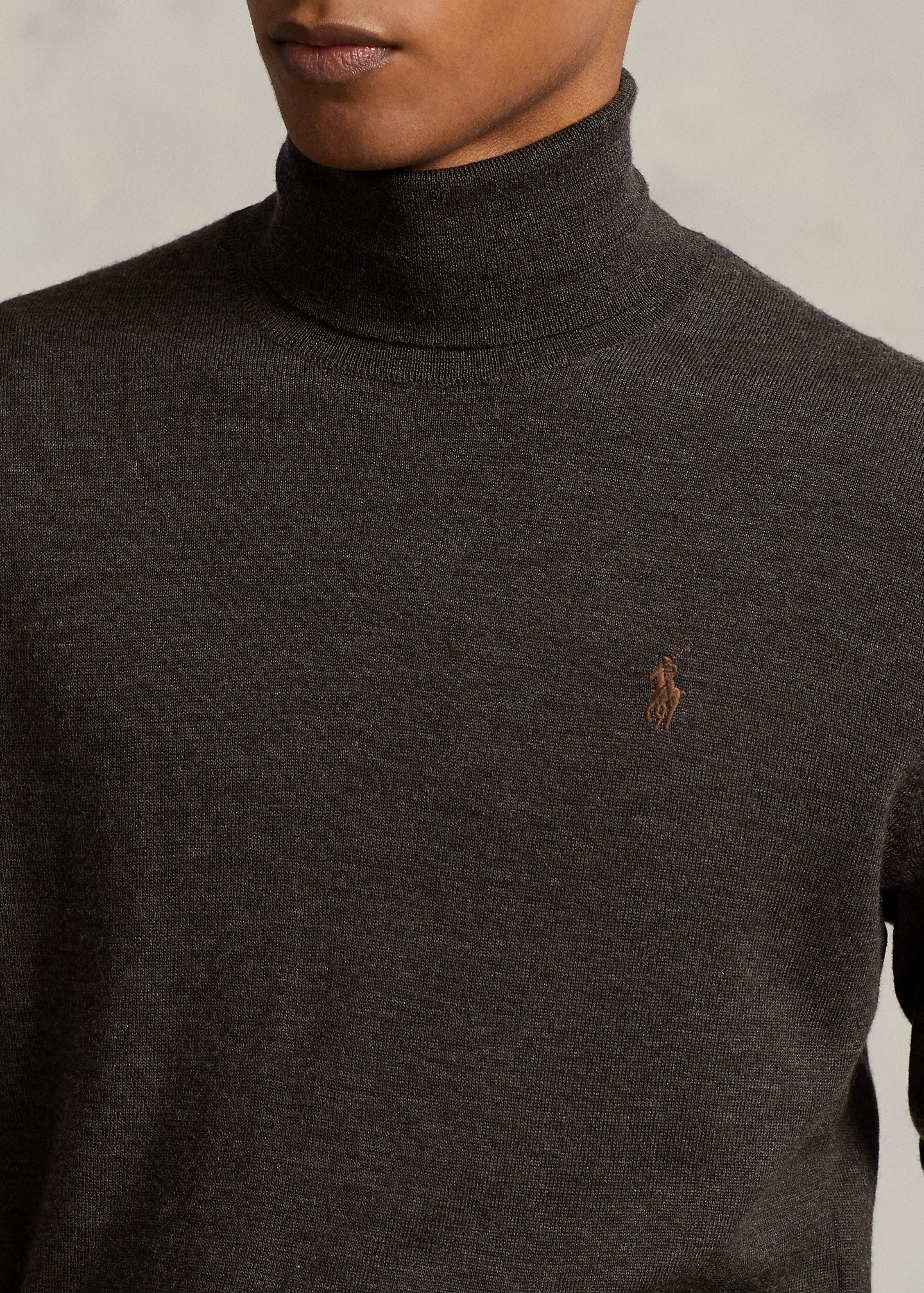 Washable Wool Turtleneck Sweater