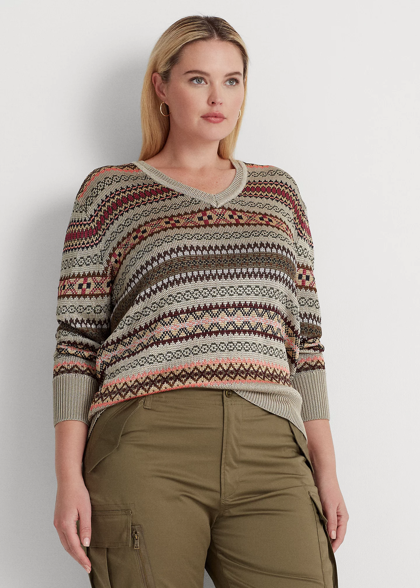 Fair Isle V-Neck Sweater