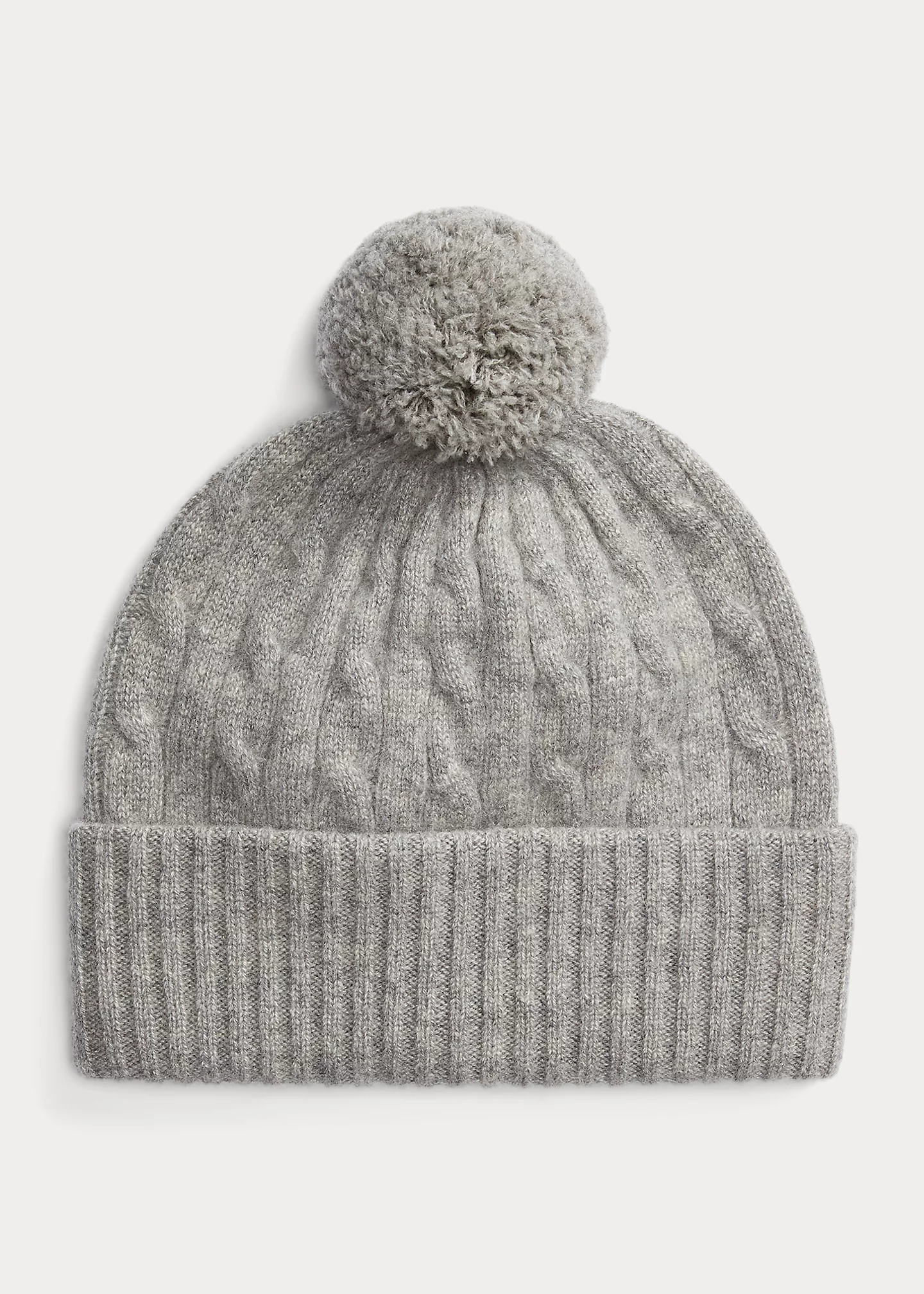 Cable-Knit Cashmere Pom-Pom Beanie