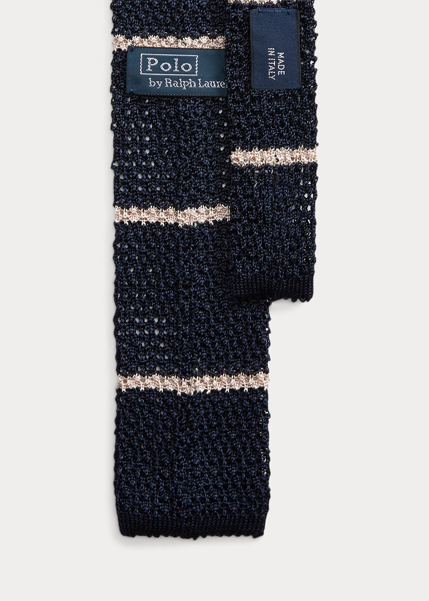 Striped Knit Silk Tie