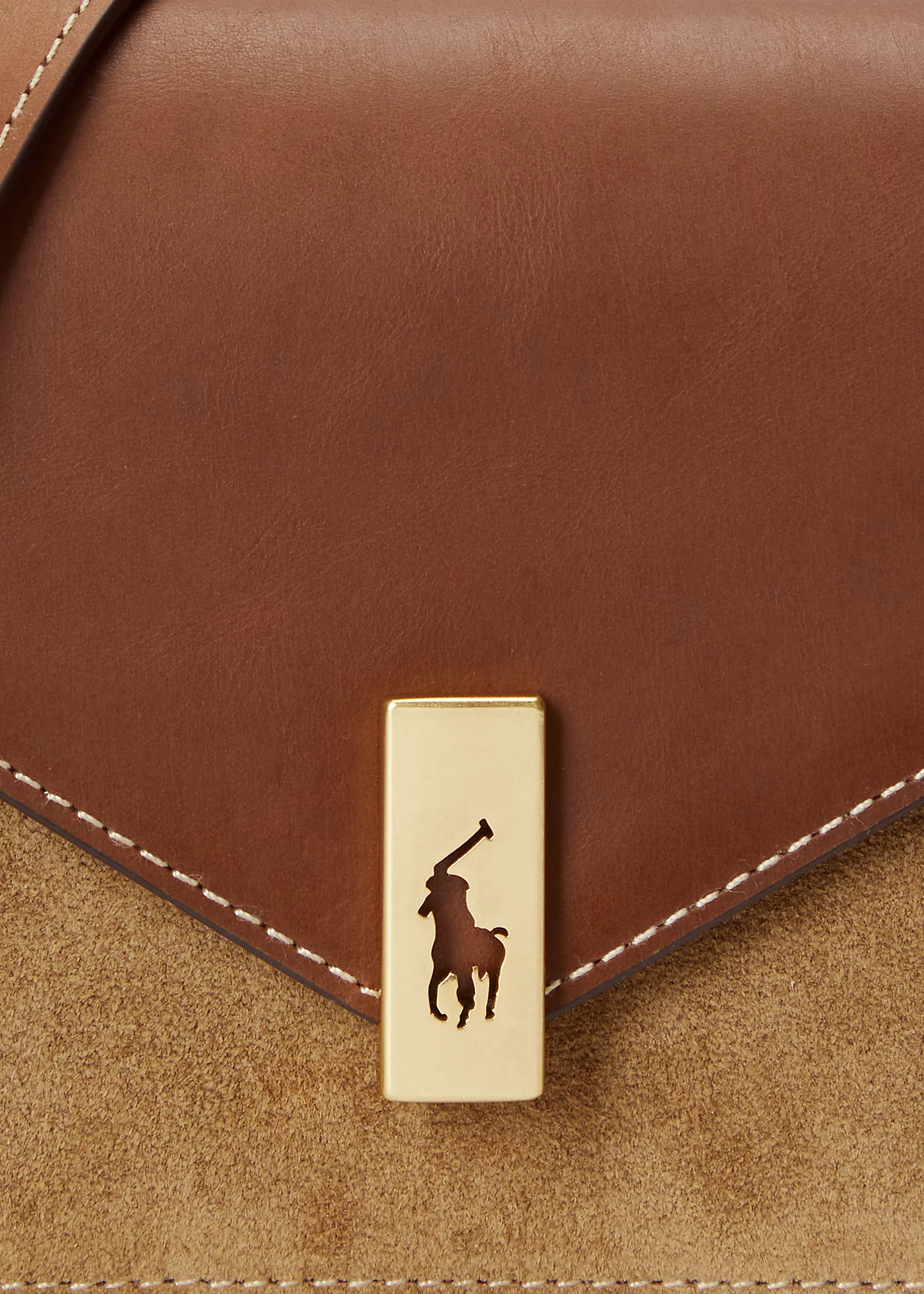 Polo ID Suede-Leather Chain Wallet & Bag