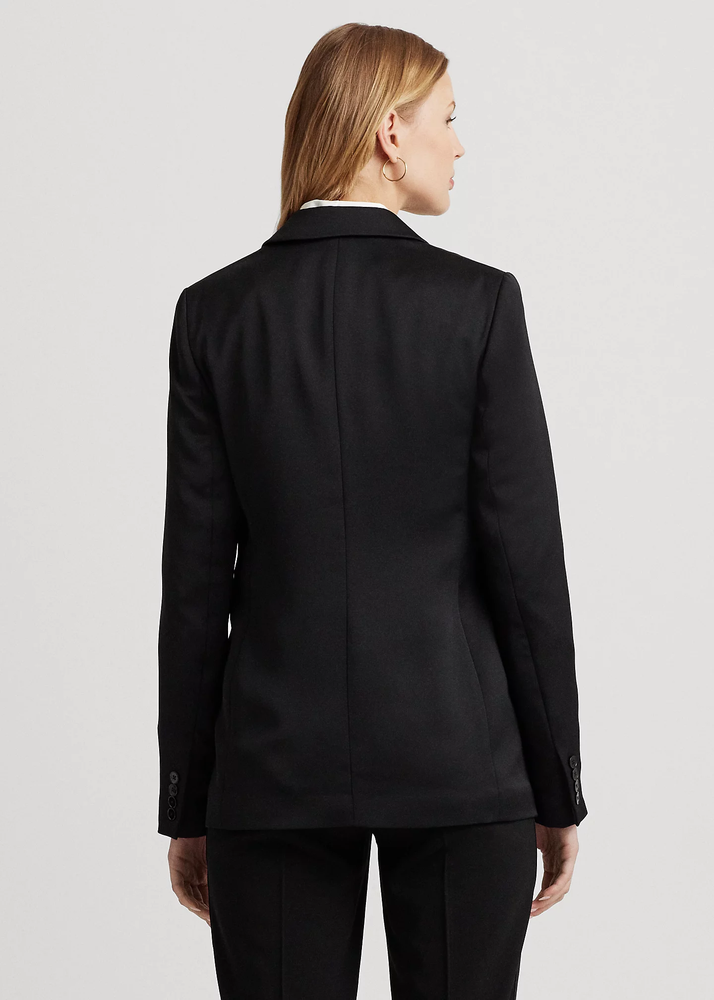 Double-Breasted Satin Crepe Blazer