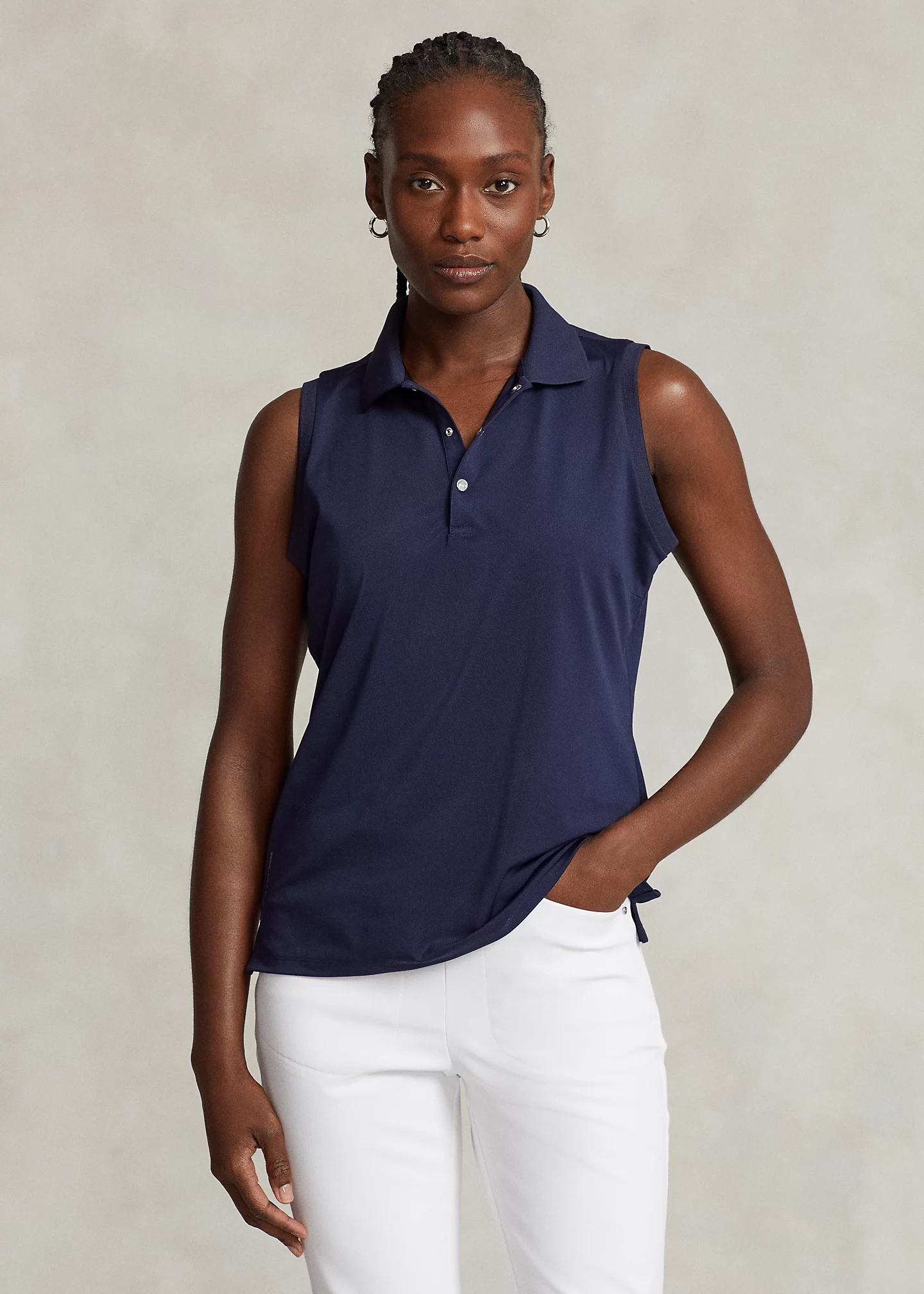 Sleeveless Piqué Polo Shirt