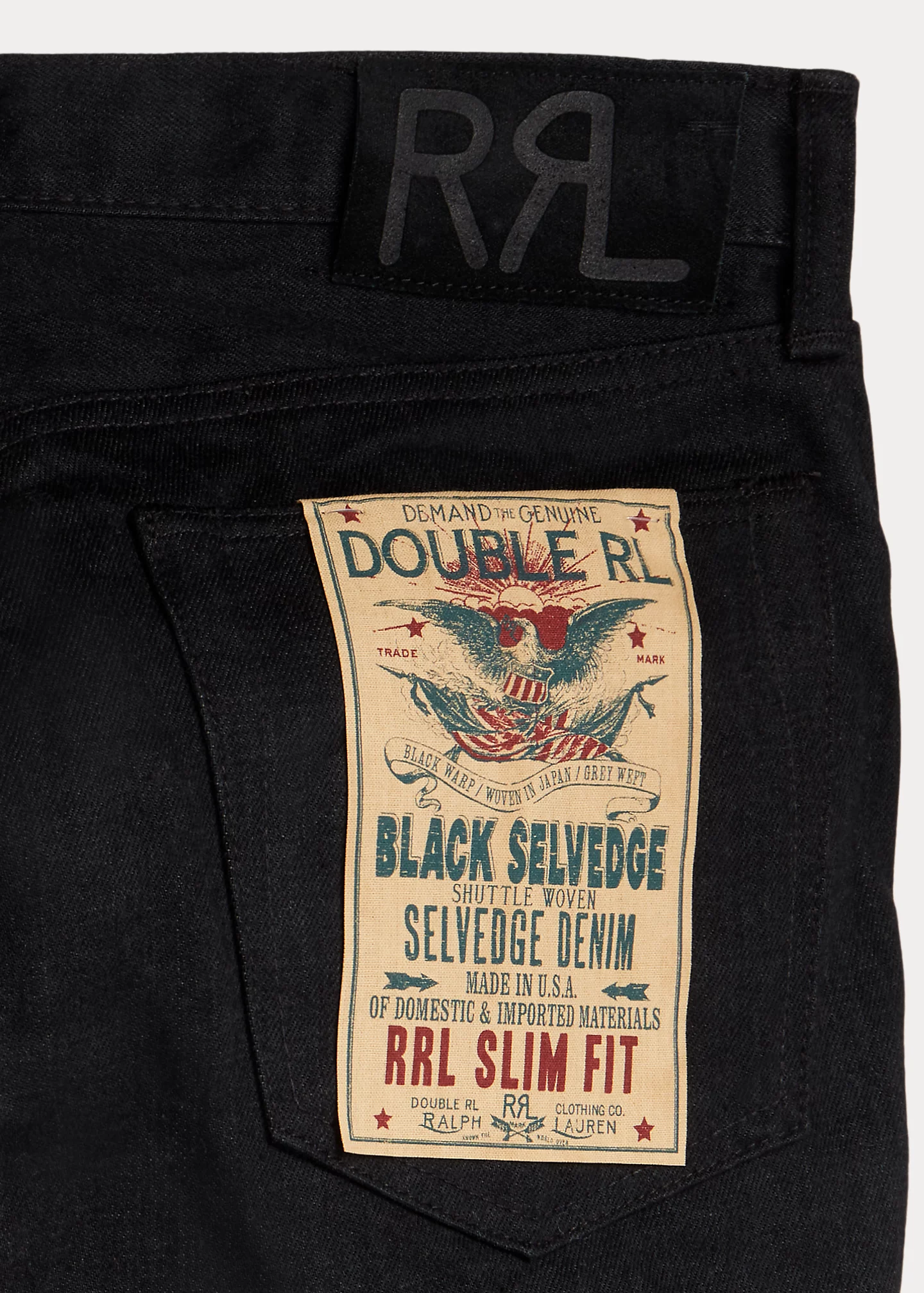 Slim Fit Black Selvedge Jean