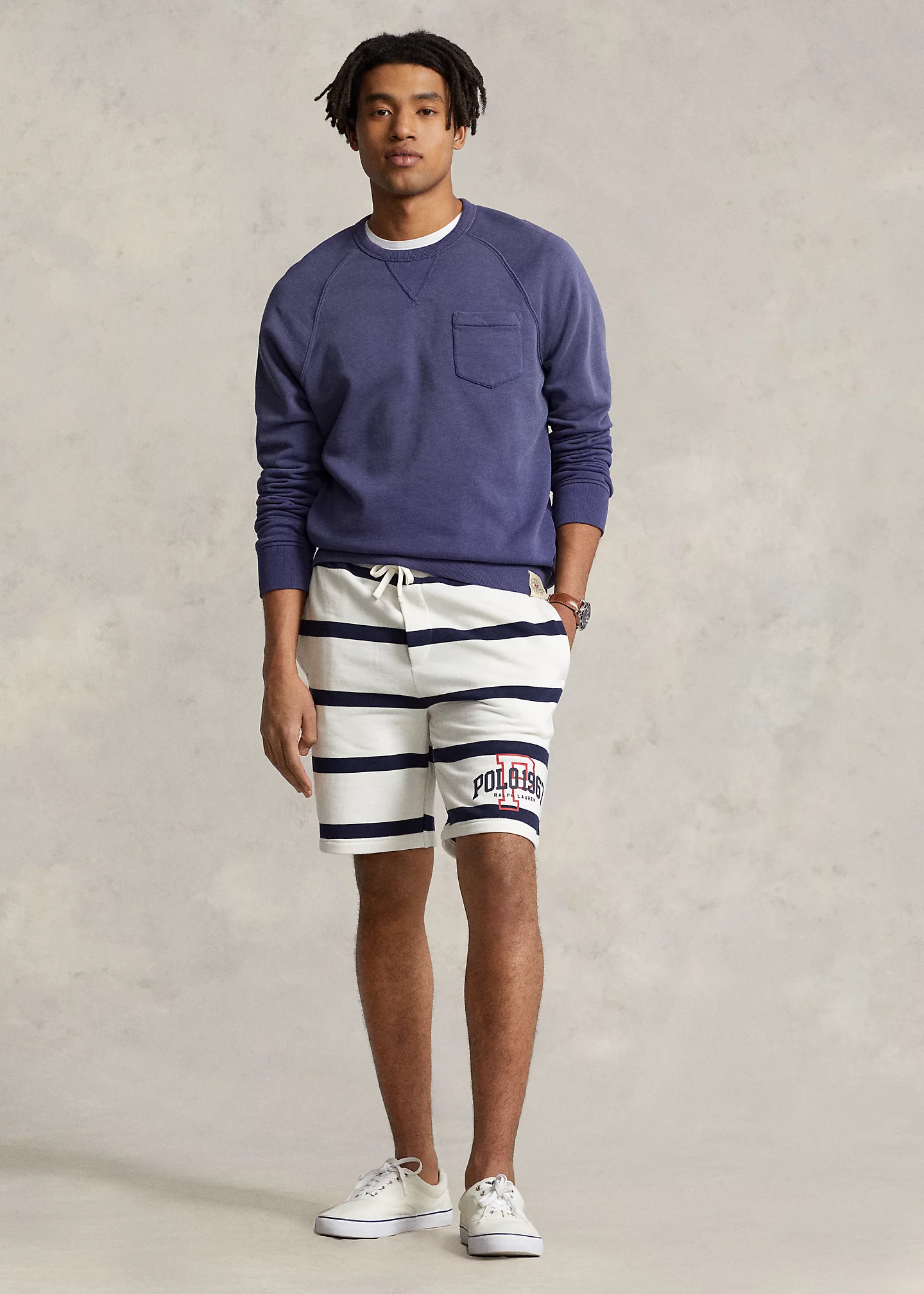 Garment-Dyed Fleece Sweatshirt