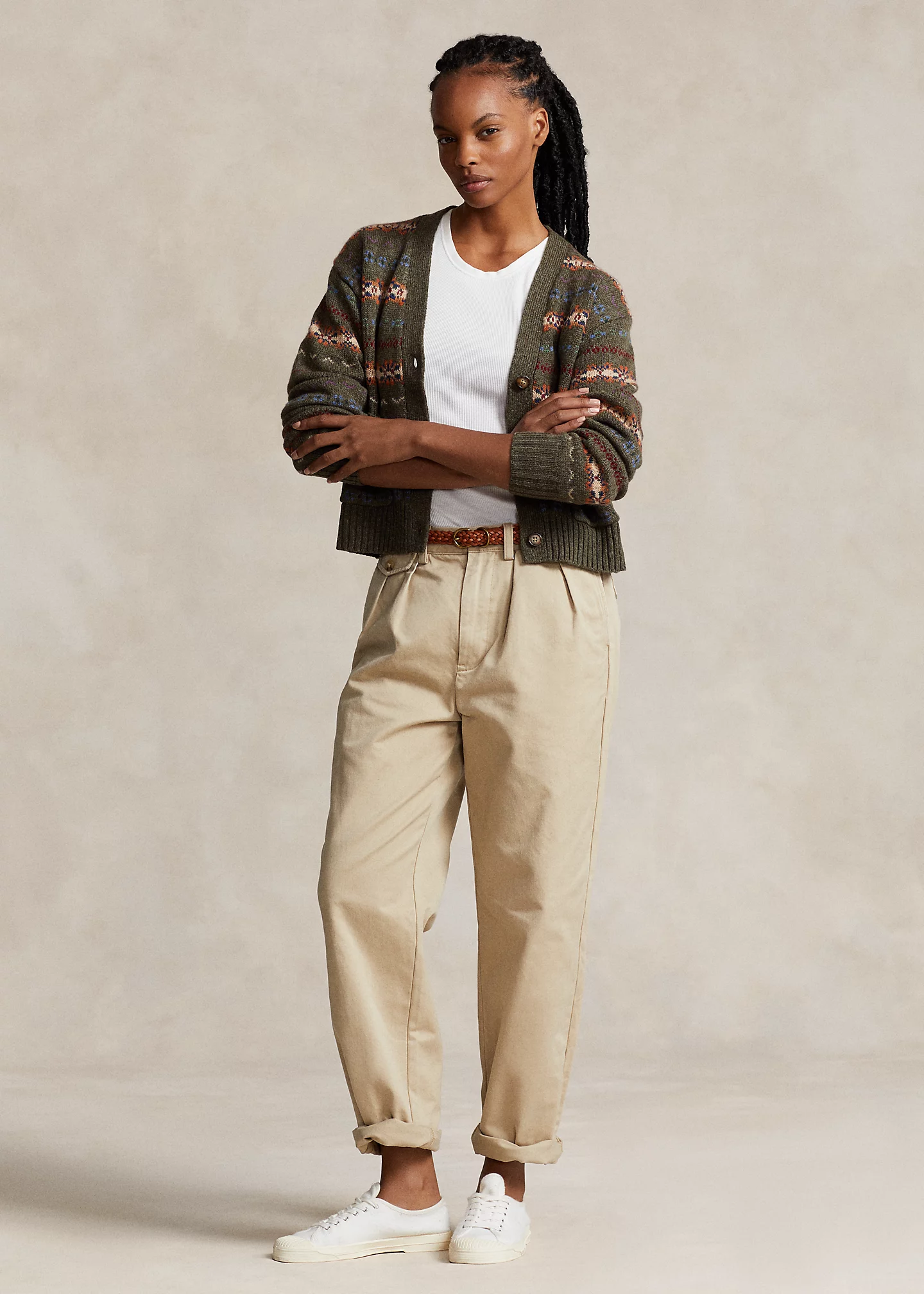 Fair Isle Wool-Blend V-Neck Cardigan