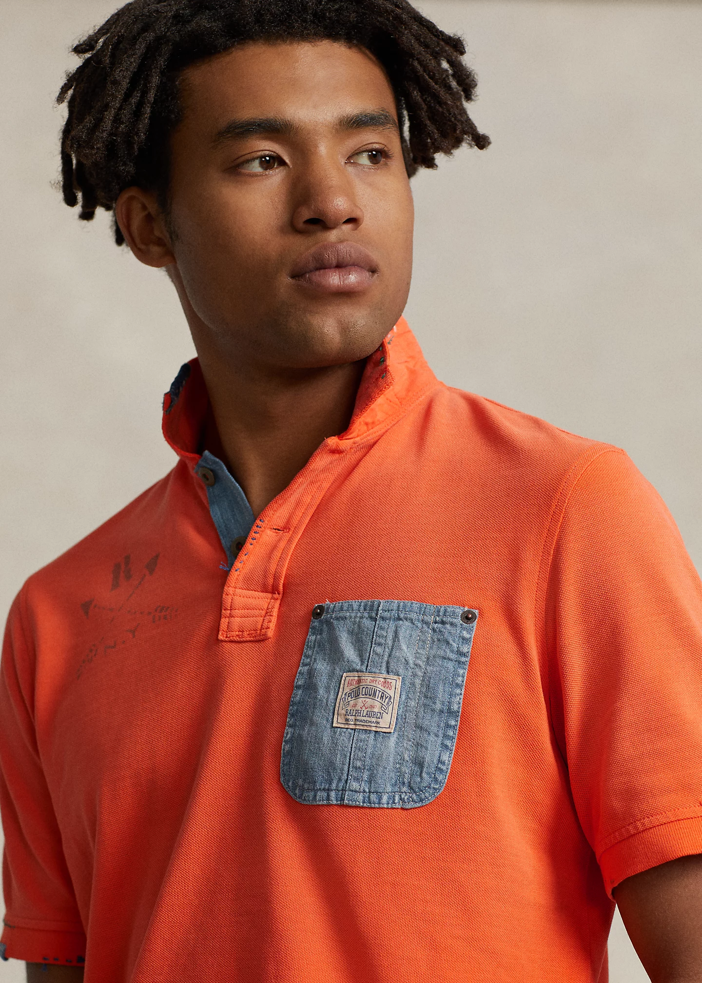 Classic Fit Mesh Graphic Polo Shirt