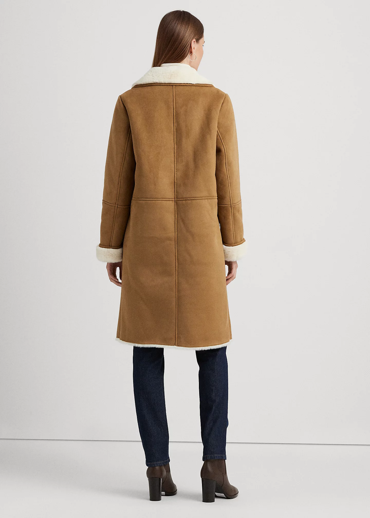 Faux-Shearling & Faux-Suede Coat