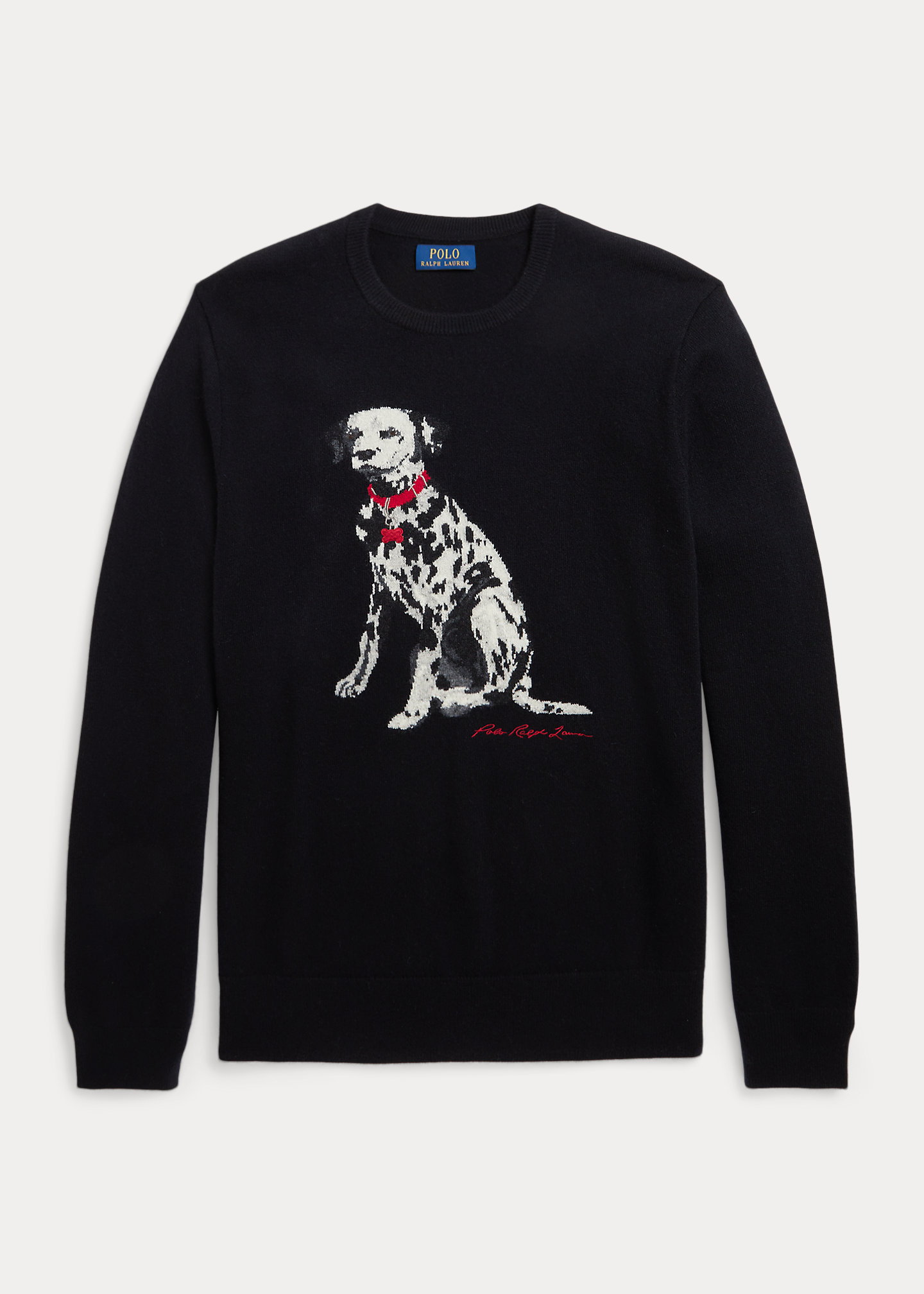Dalmatian Intarsia-Knit Cashmere Sweater