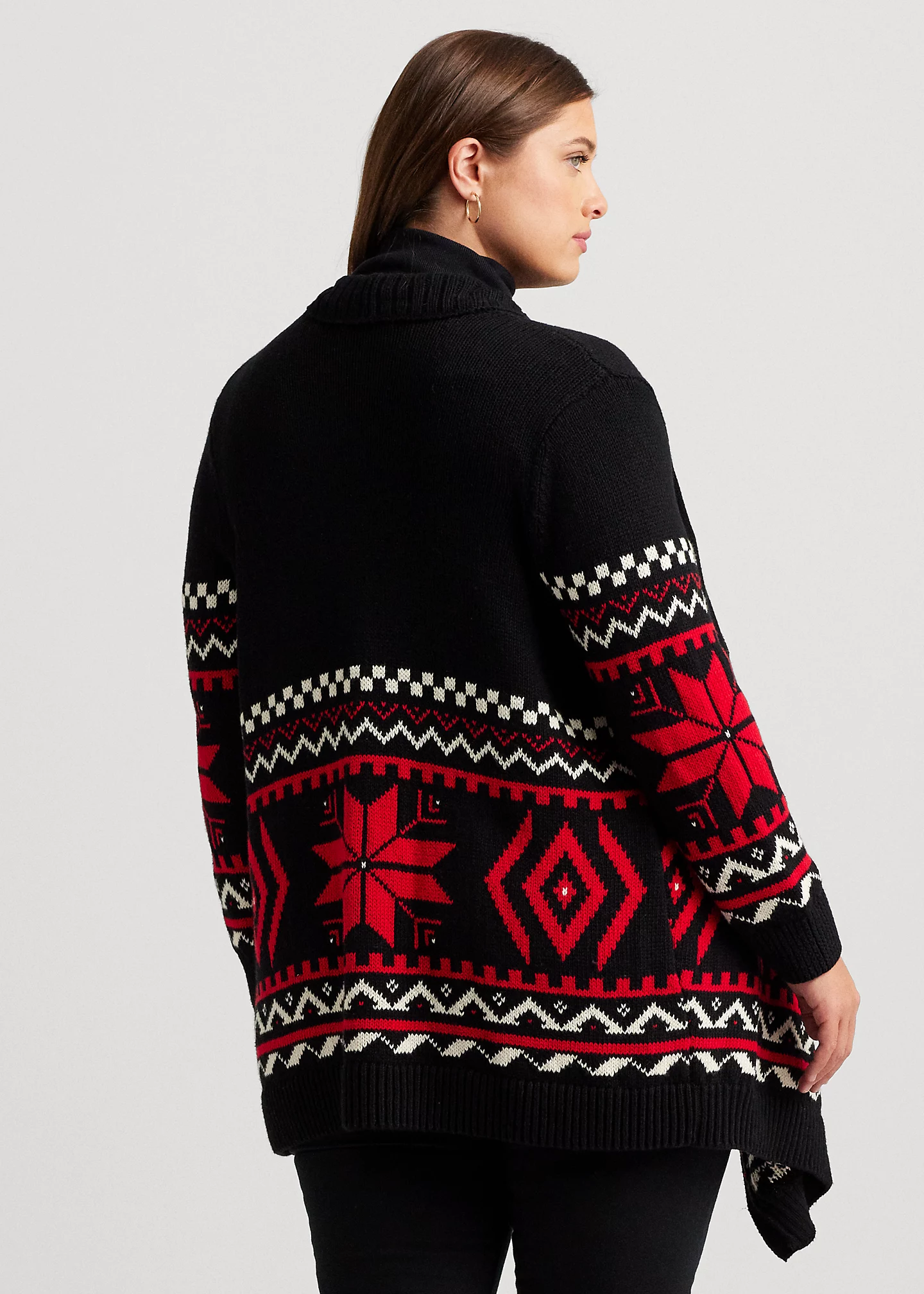Fair Isle Shawl-Collar Cardigan