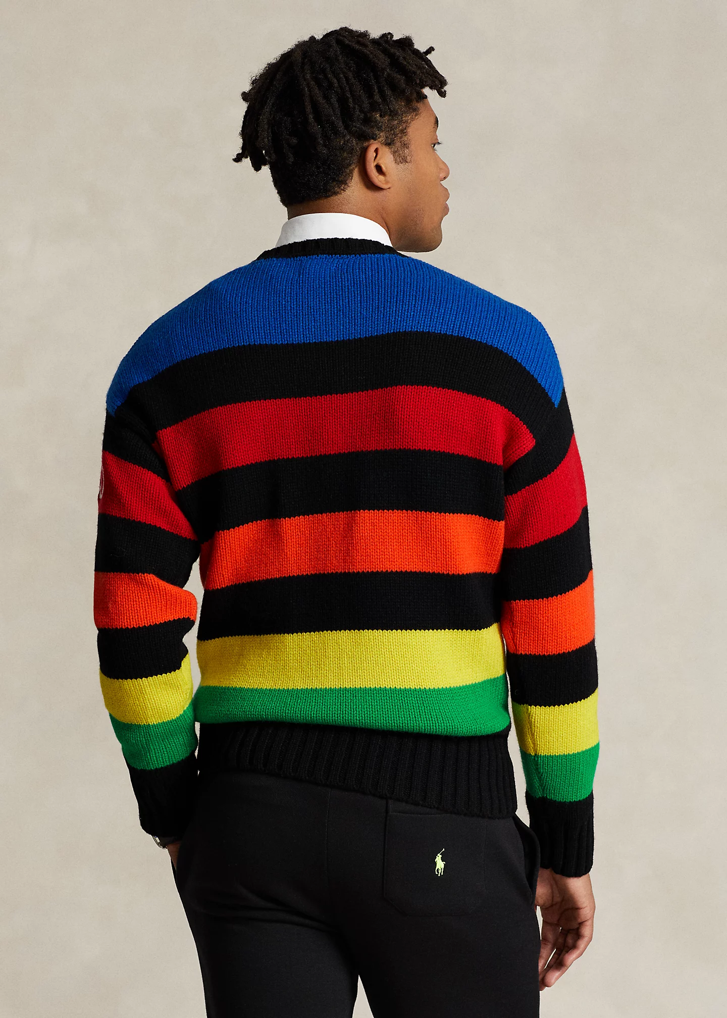 Logo Striped Wool-Blend Sweater