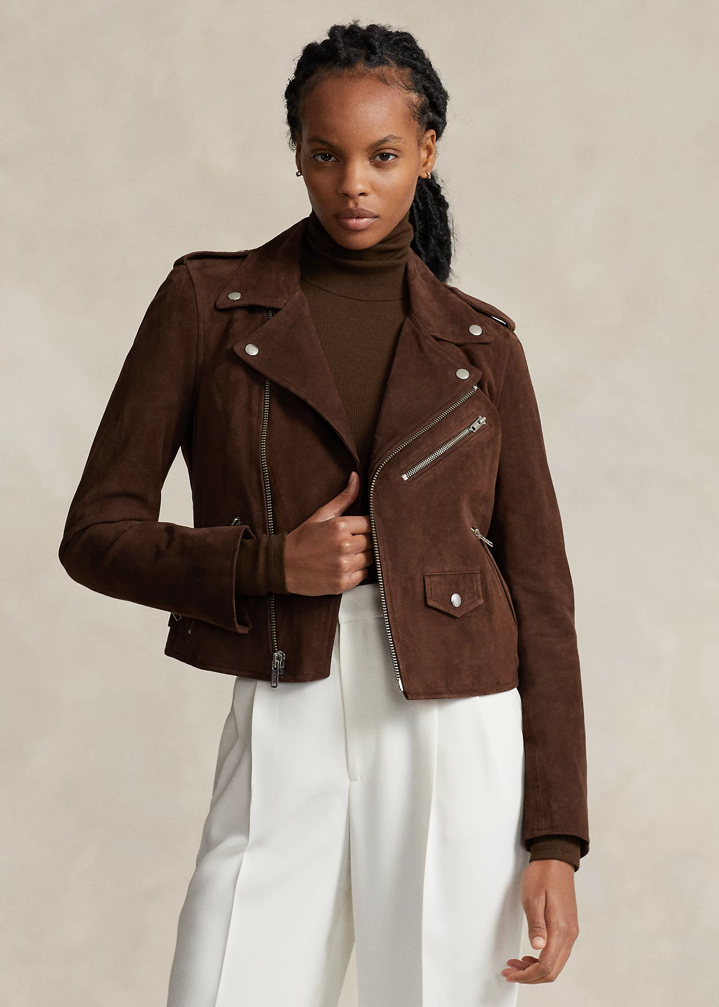 Suede Moto Jacket