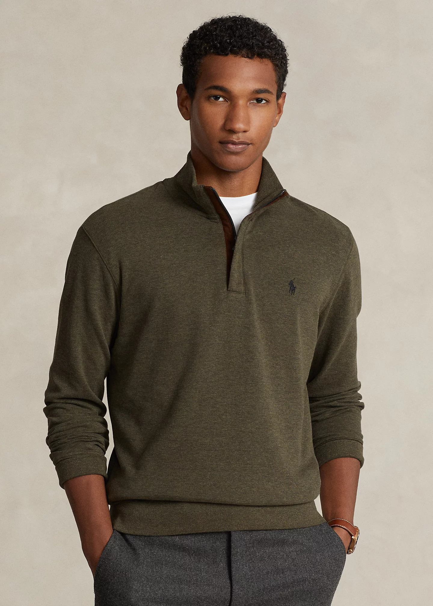 Luxury Jersey Quarter-Zip Pullover
